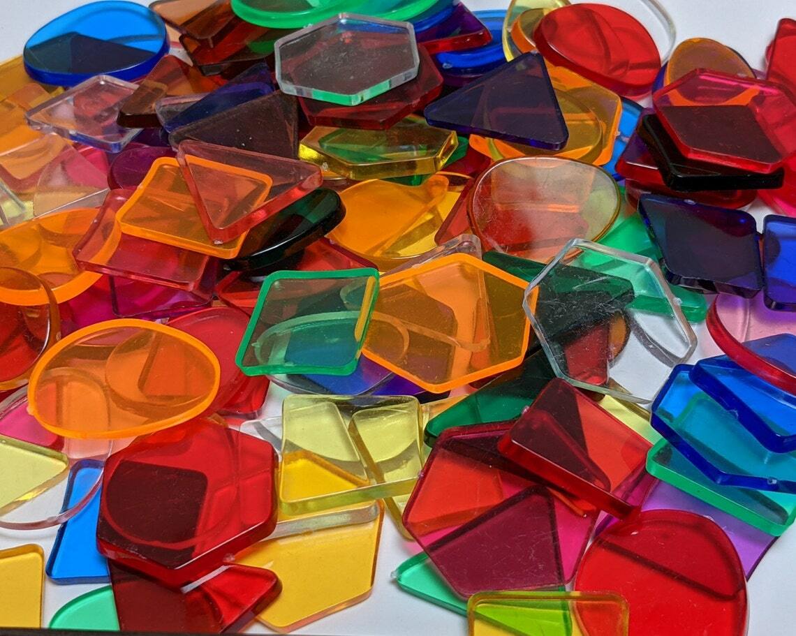 Mosaic Tile Lot for Crafts Mix color shape Acrylic Flatback Cabochon 20mm 120 pc