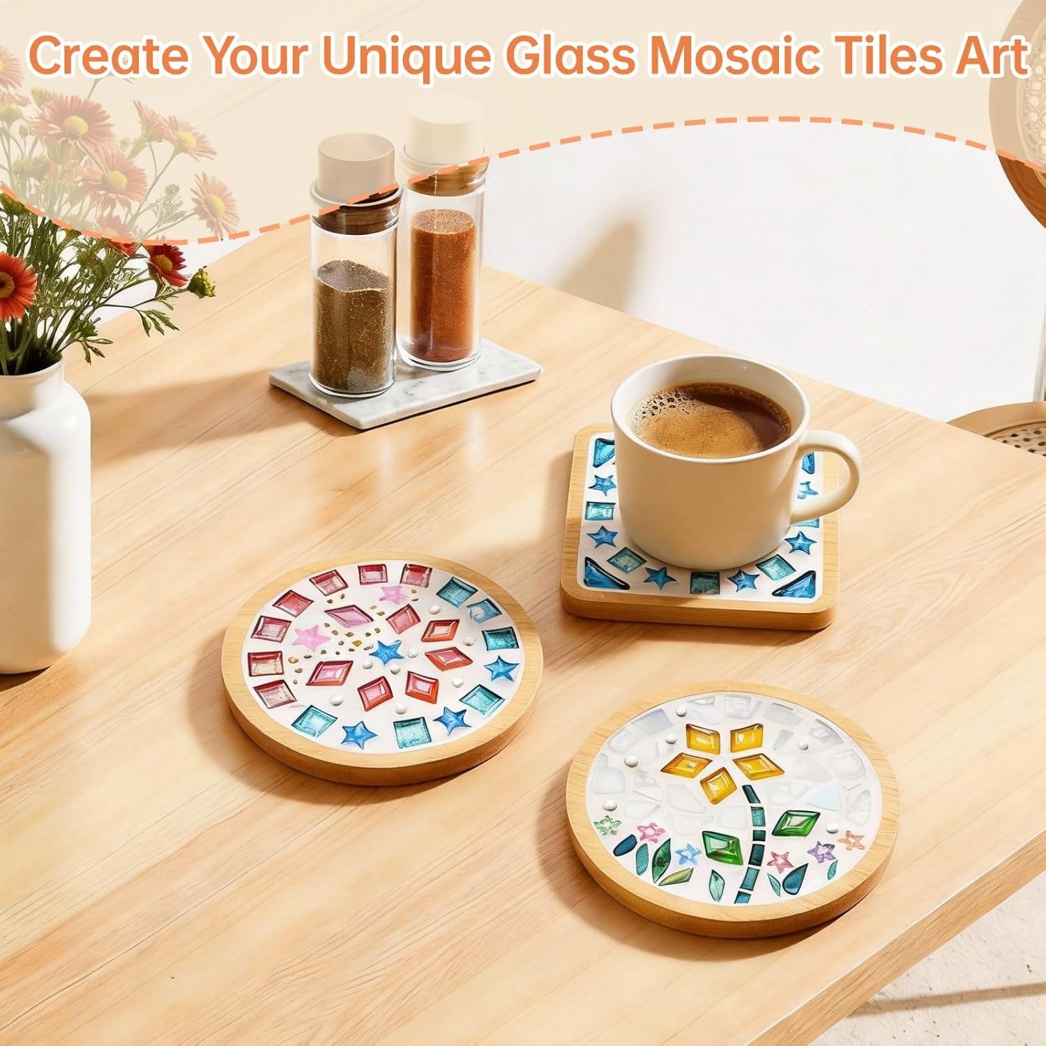 Mosaic Glass Tiles For Crafts Bulk 200g Mixed Colors Tiny Crystal Pieces NEW