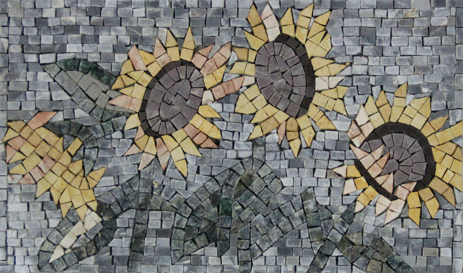 Handmade Beautiful Sunflower Home Art Decor Marble Mosaic