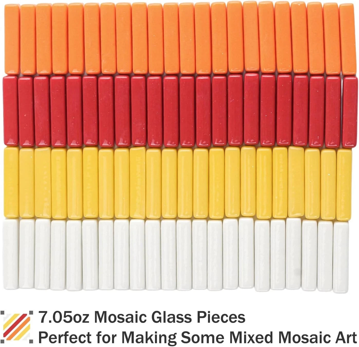 Mosaic Tiles Bulk 200G Mixed Color Glass Pieces Strips DIY Crafts Art Projects