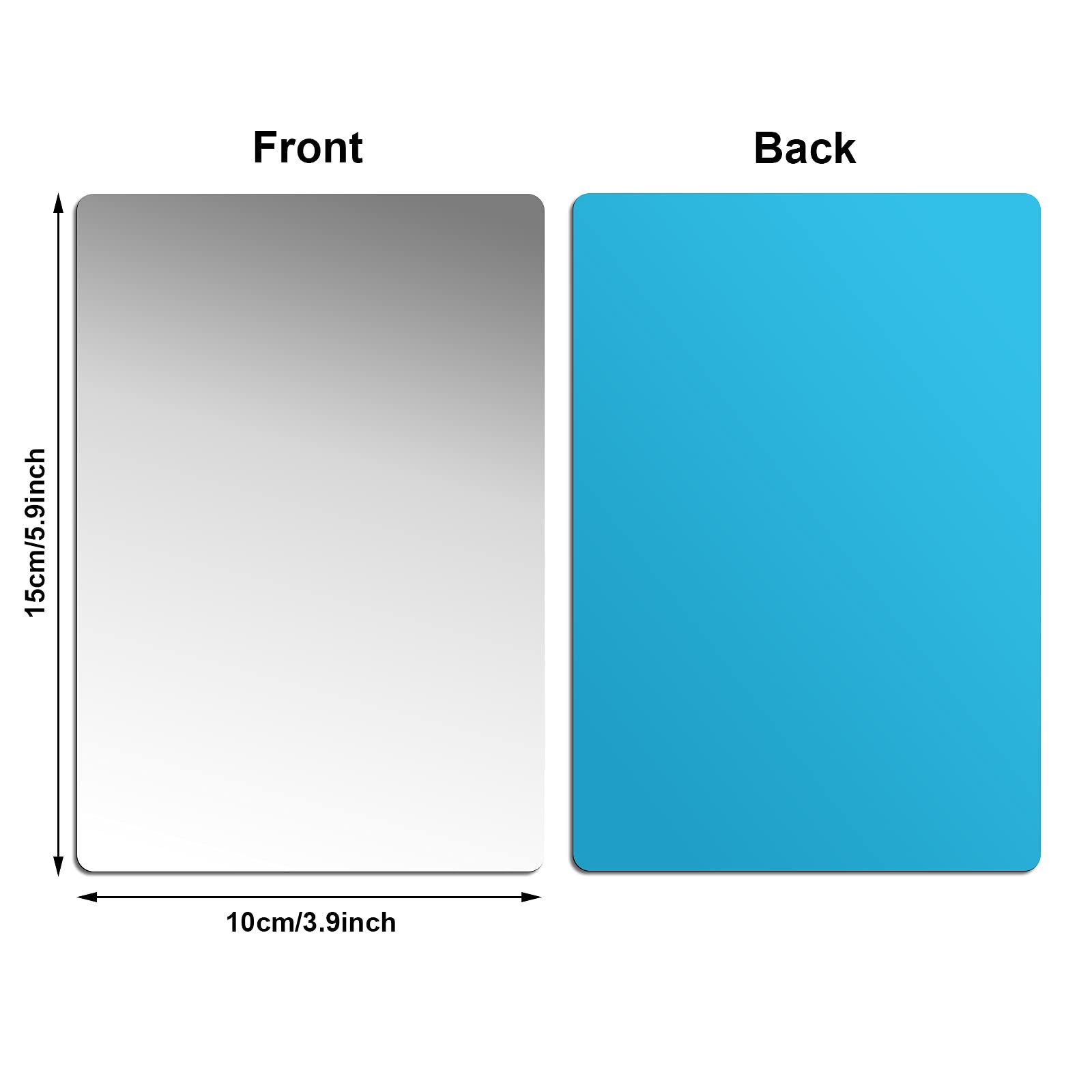 32 PCS Shatter Proof Plastic Mirror Tile 4×6 Inch Reflector Sheet Craft DIY