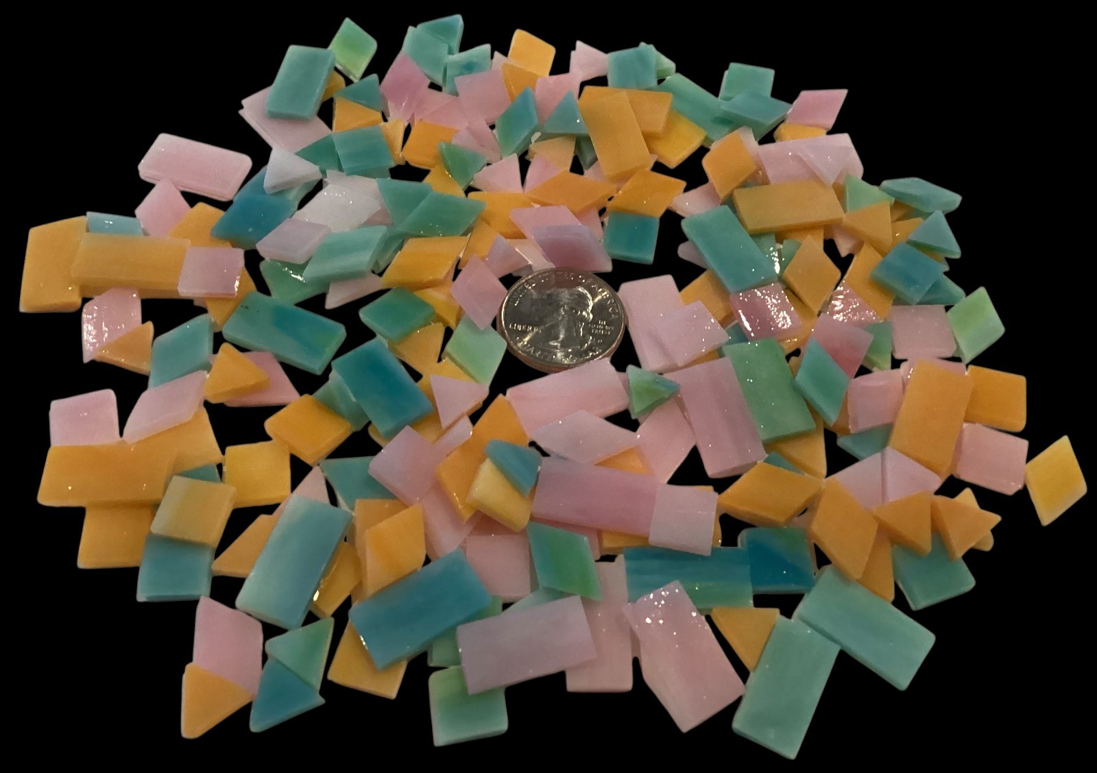 Mosaic Glass Pre-cut Irregular Pastel Mix Glass Tile