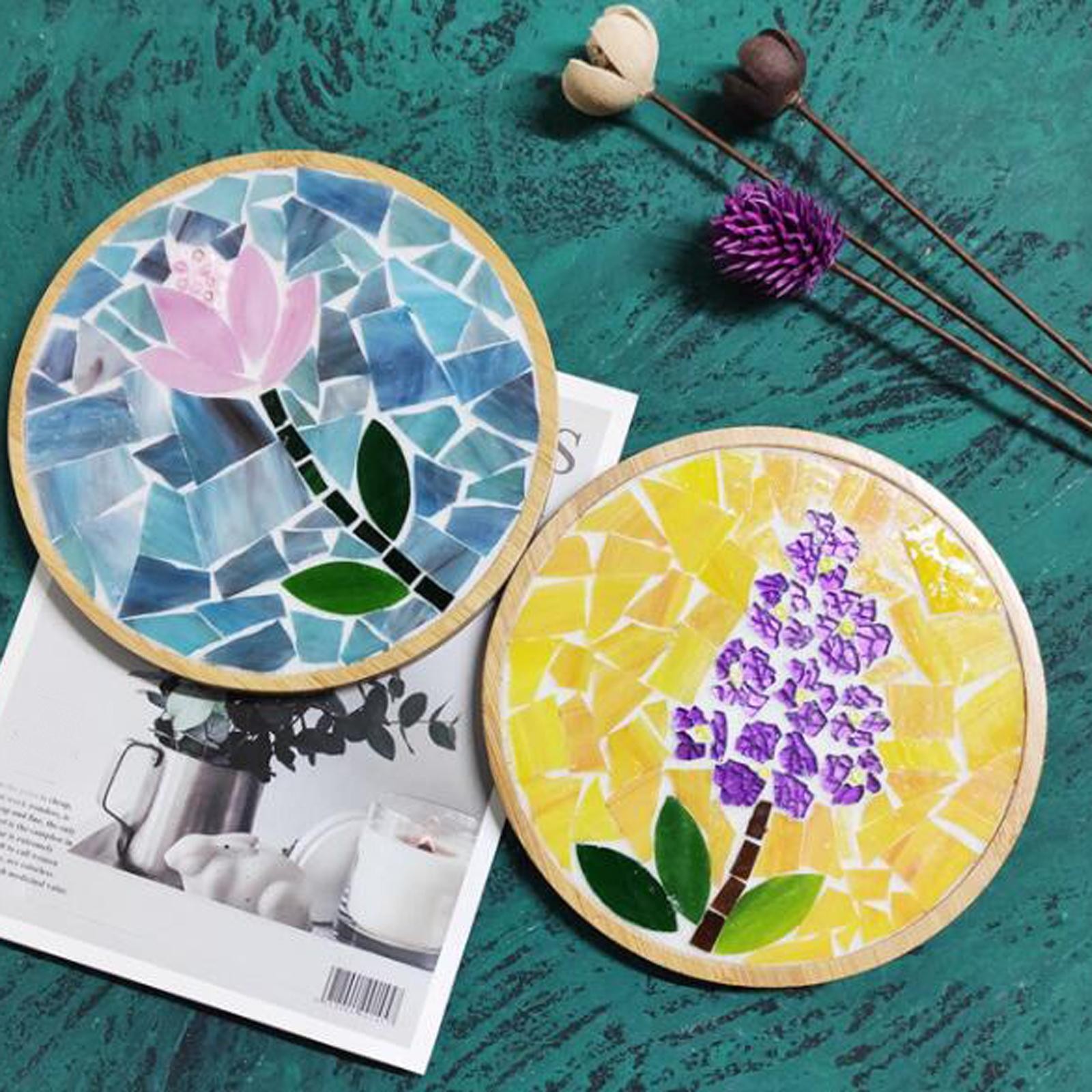 150 Pcs Mixed Colors Mosaic Tiles Hand-Cut for Crafts Garden Pots