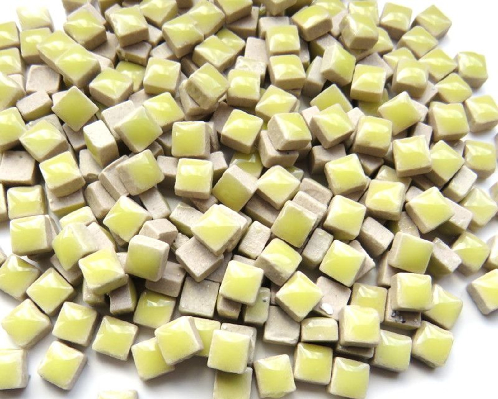 5 mm Banana Yellow Ceramic Mosaic Micro Tiny Tiles – 1 oz bag – 200 +/- Tiles