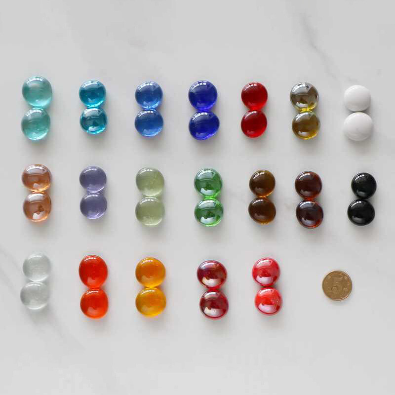 30-200pc Glass Pebbles Stones Beads Vase Nuggets Wedding Decoration Home 17-19mm