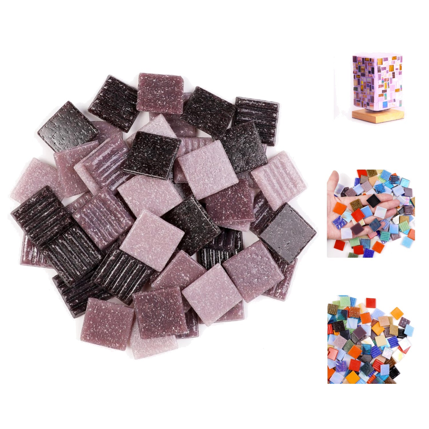 1 LB Mixed Quartz Glass Mosaic Tiles – Perfect for Art & Crafts