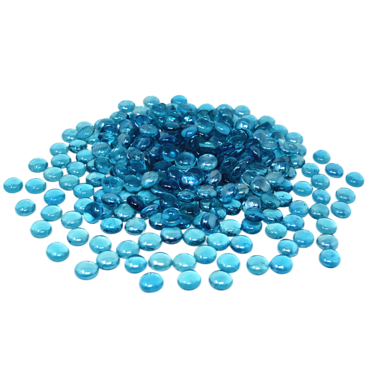 500 Pcs Ocean Blue Glass Gems, Pebbles, Mosaic Tiles, Marbles Vase Filler (5LB)