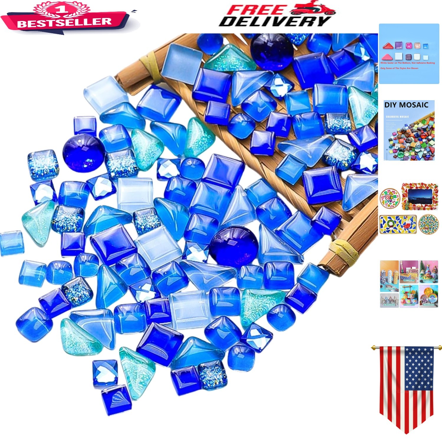 Tiny Irregular Crystal Mosaic Tiles – 500g Glitter Colors for Creative Projects