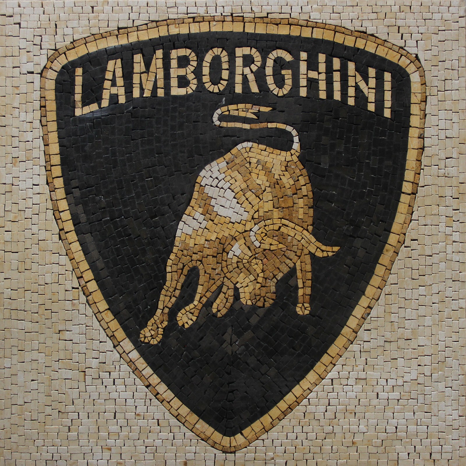 Mosaic Marble Custom Logo Square Home Decor Tile Art Cars