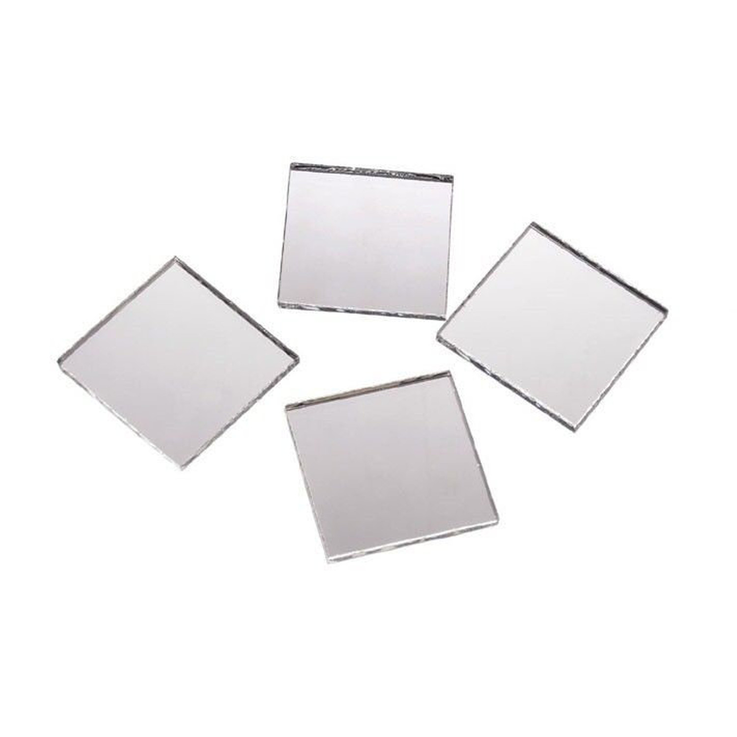 2 Inch Glass Craft Mini Square Mirrors 12 Pieces Square Mosaic Mirror Tiles