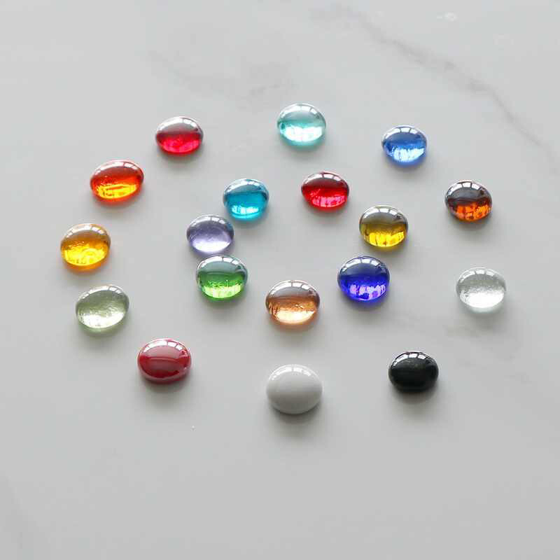 30-200pc Glass Pebbles Stones Beads Vase Nuggets Wedding Decoration Home 17-19mm