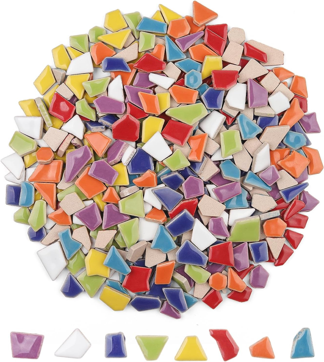 Ceramic Mosaic Tiles Bulk, 1 Pound Broken Mosaic Tiles for Crafts Supplies, Blue