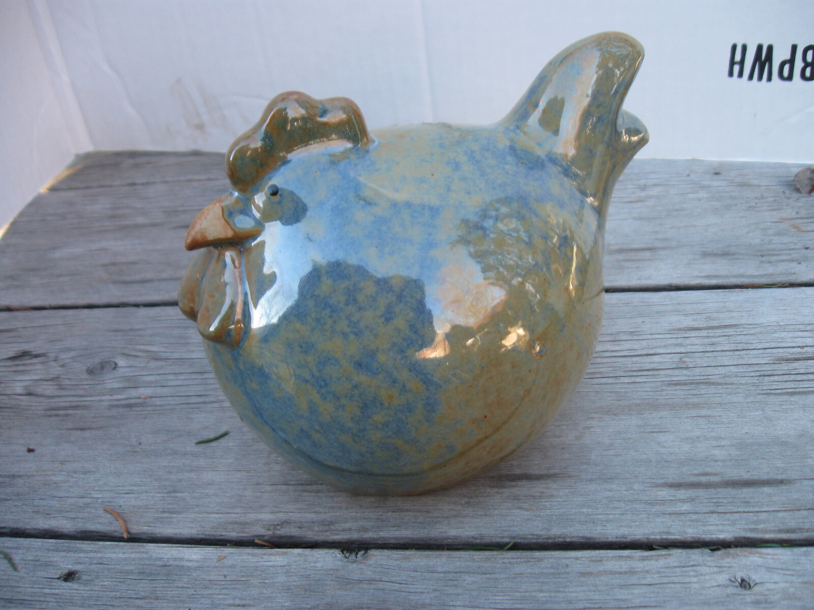 Ceramic Fat Round “ROOSTER” Multi Color Arts & Crafts 5″inches Tall!