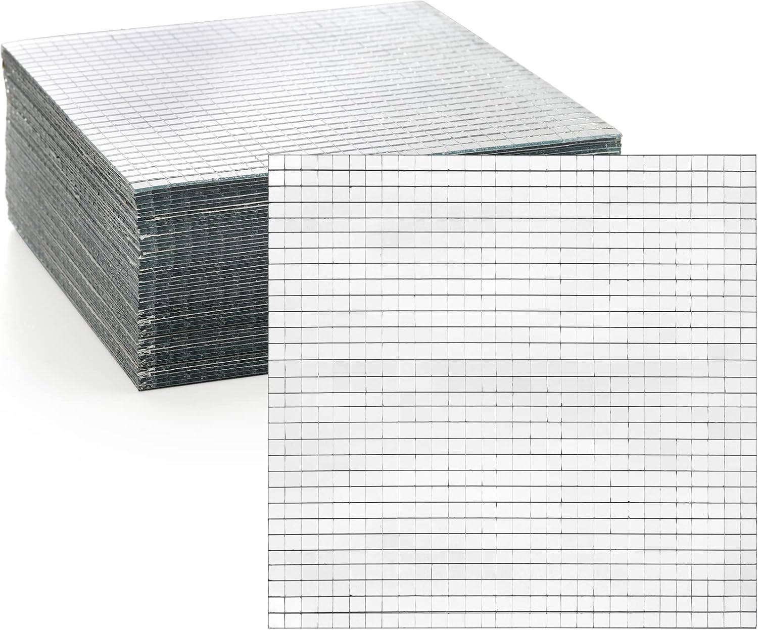 36000 Pieces Mirror Mosaic Tiles, 5 X 5 Mm Self Adhesive Mirror Stickers, Real G