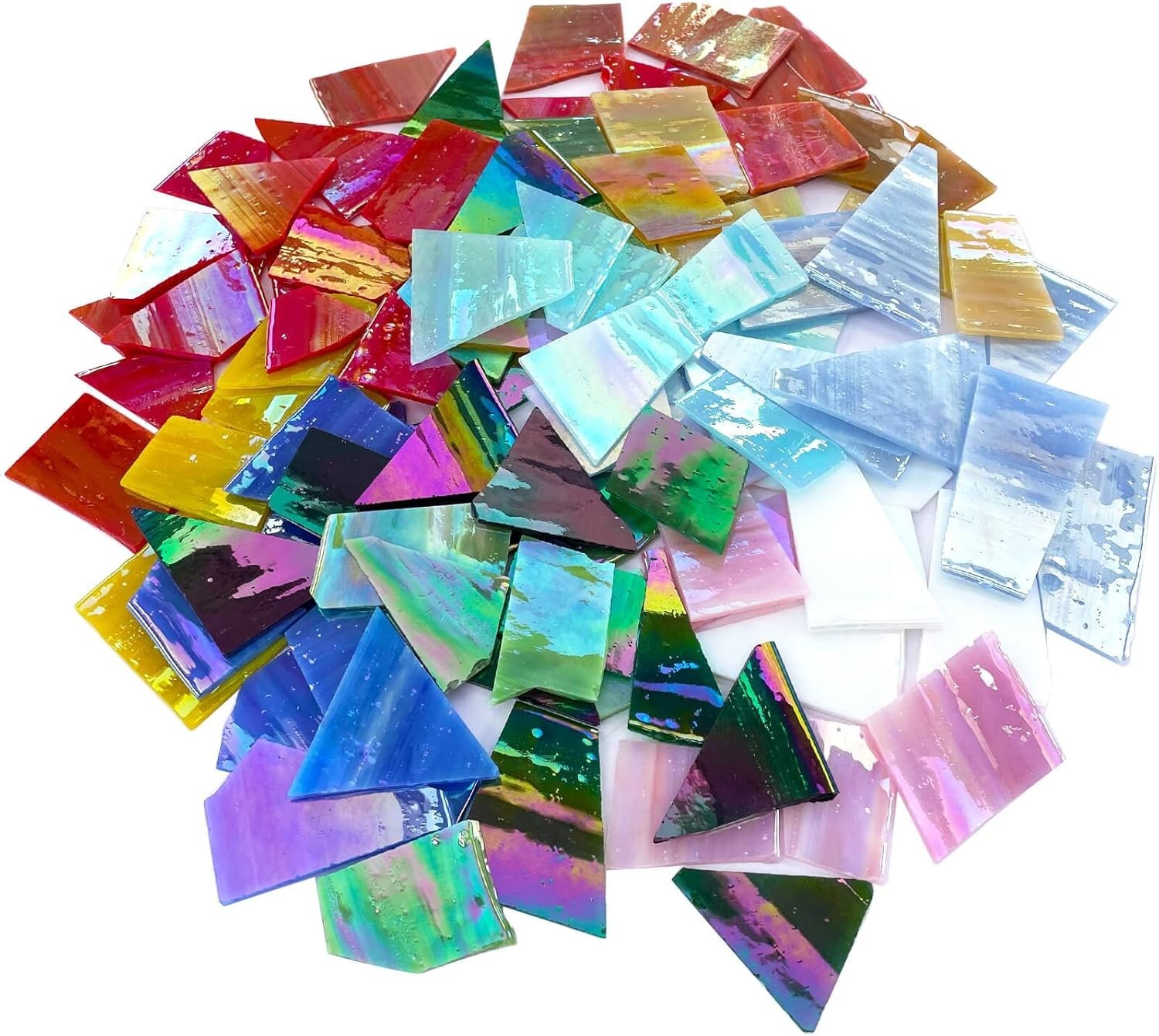 Iridescent Stained Glass Scraps – Mosaic Art Supplies