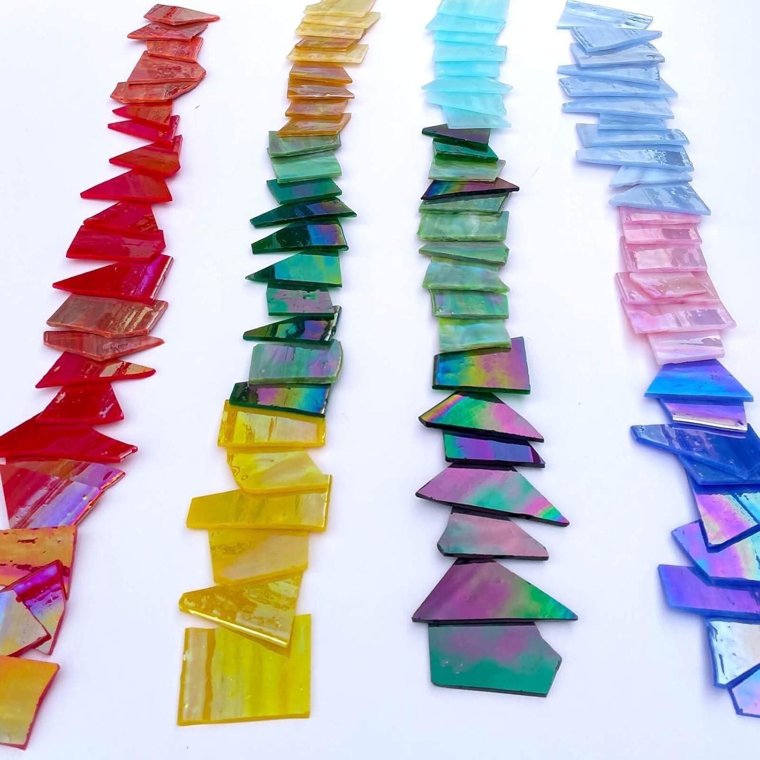 Iridescent Stained Glass Scraps – Mosaic Art Supplies