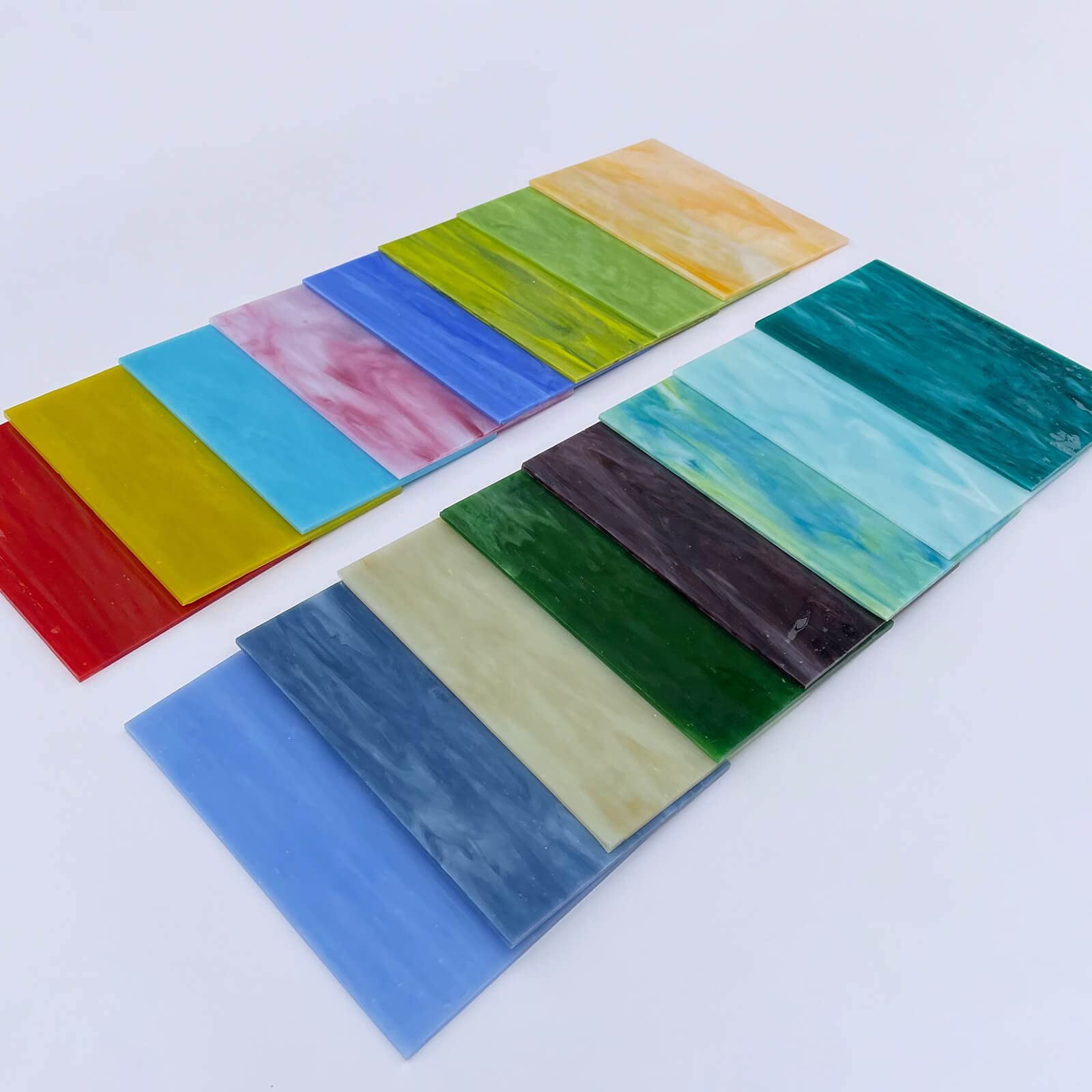 LITMIND 16 Sheets Stained Glass Variety 6″L*4″W(16pcs), Mixed Colors (Opaque)