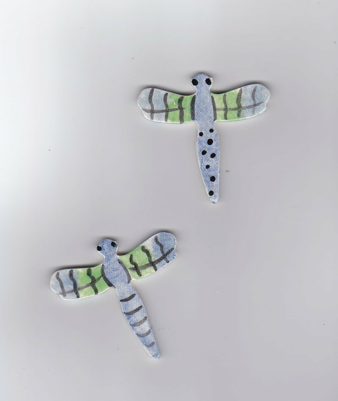 Mosaic Tiles cmksculptures set 2 dragonfly’s summer garden ceramic clay DF03