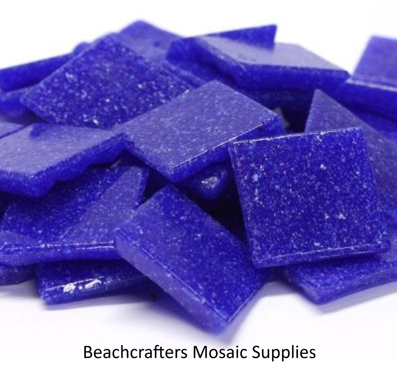 Cobalt Dark Blue Vitreous Glass Mosaic Tile Pieces – 25 Tiles 3/4 inch