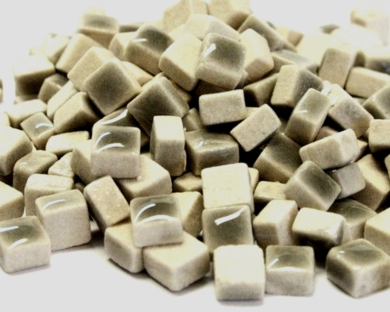 5 mm Medium Gray Ceramic Micro Tiny Tiles – 1 ounce bag – 200 +/- Mosaic Tiles