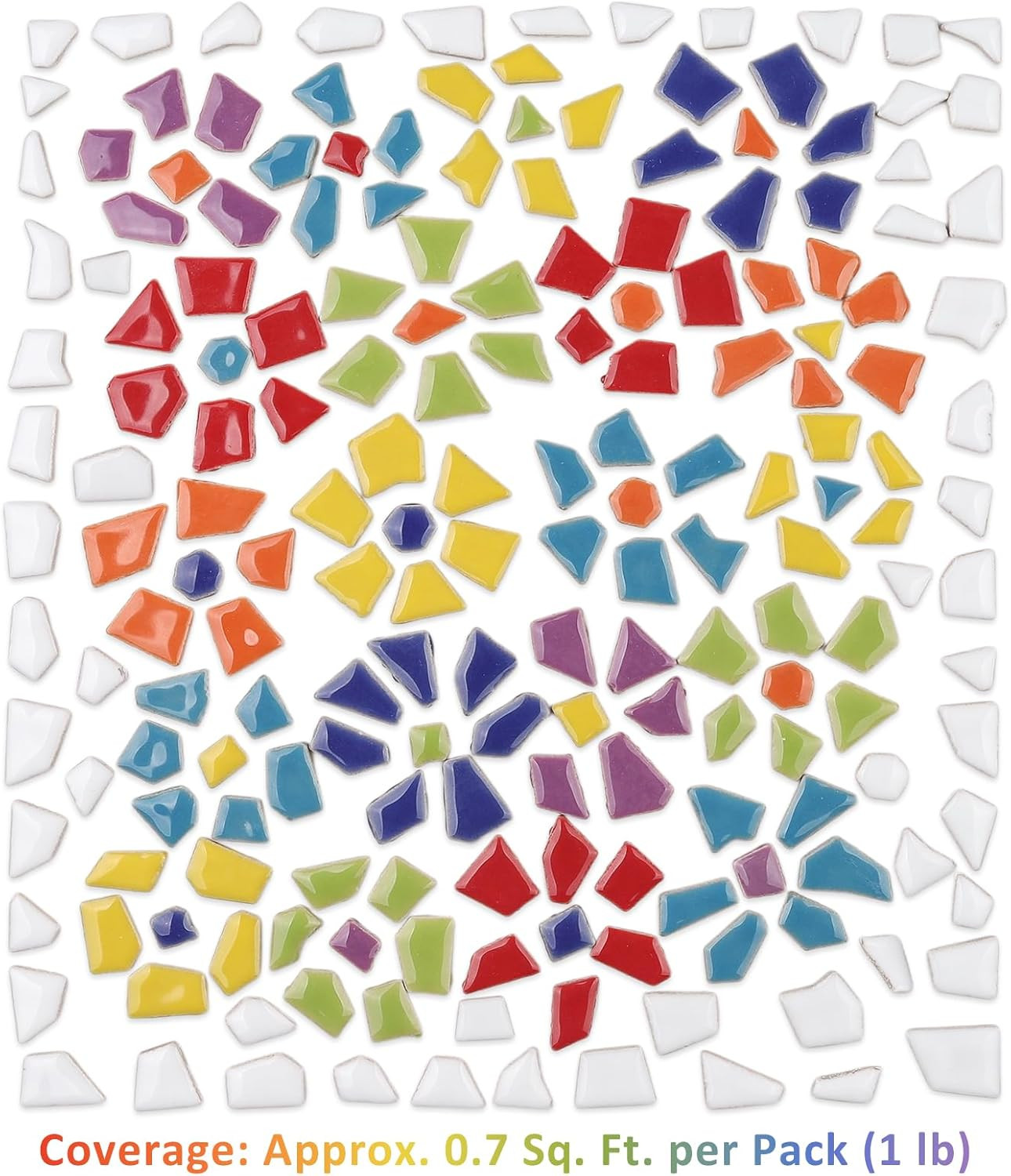 Ceramic Mosaic Tiles Bulk, 1 Pound Broken Mosaic Tiles for Crafts Supplies, Blue