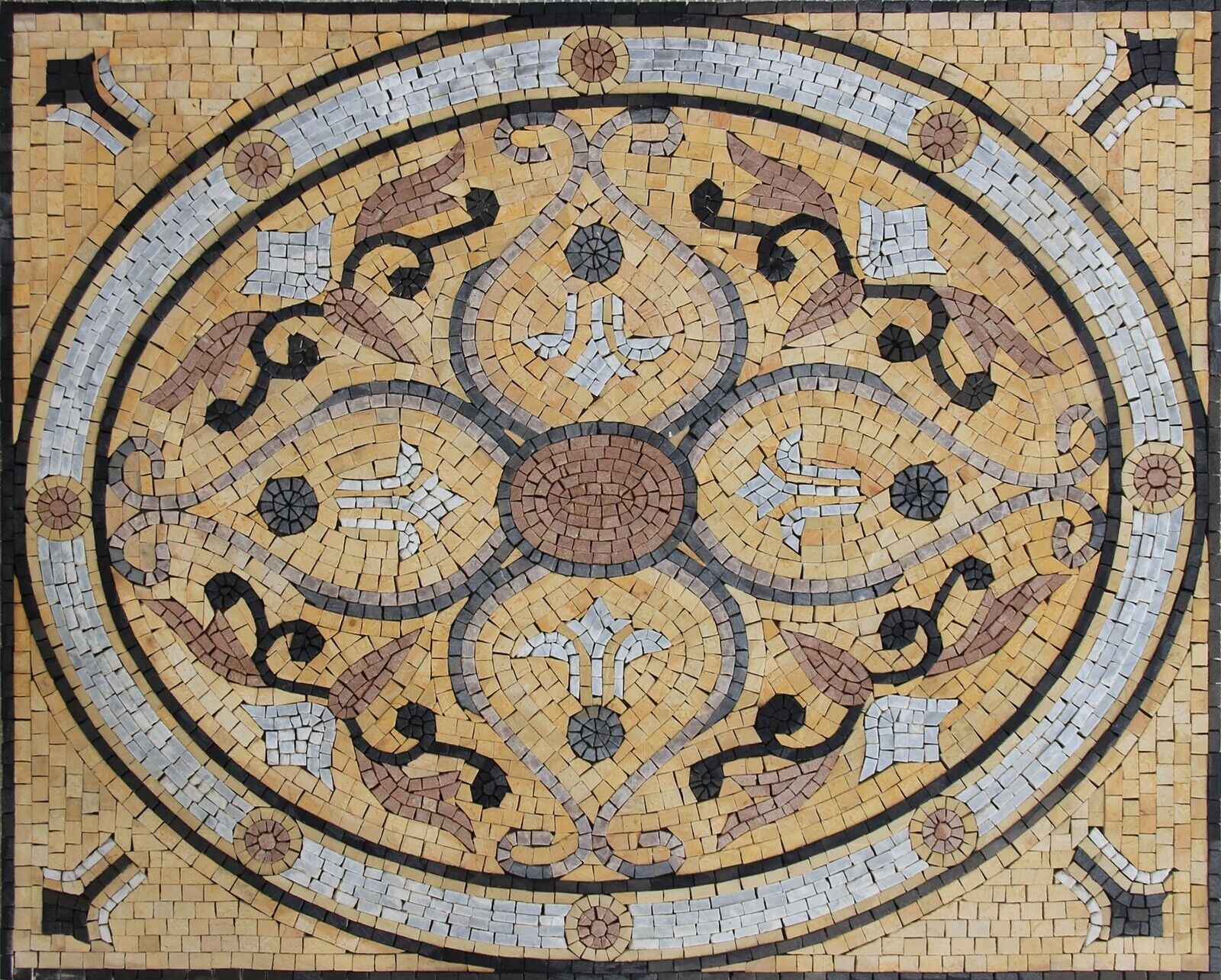 Mosaic Marble Byzantine Handmade GEOMETRICAL Design Tile 30×24 Inches