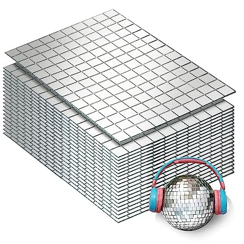 Mirror Tiles Self Adhesive, 10x10mm Disco Tiles | for DIY Craft, Home 3000 PCS