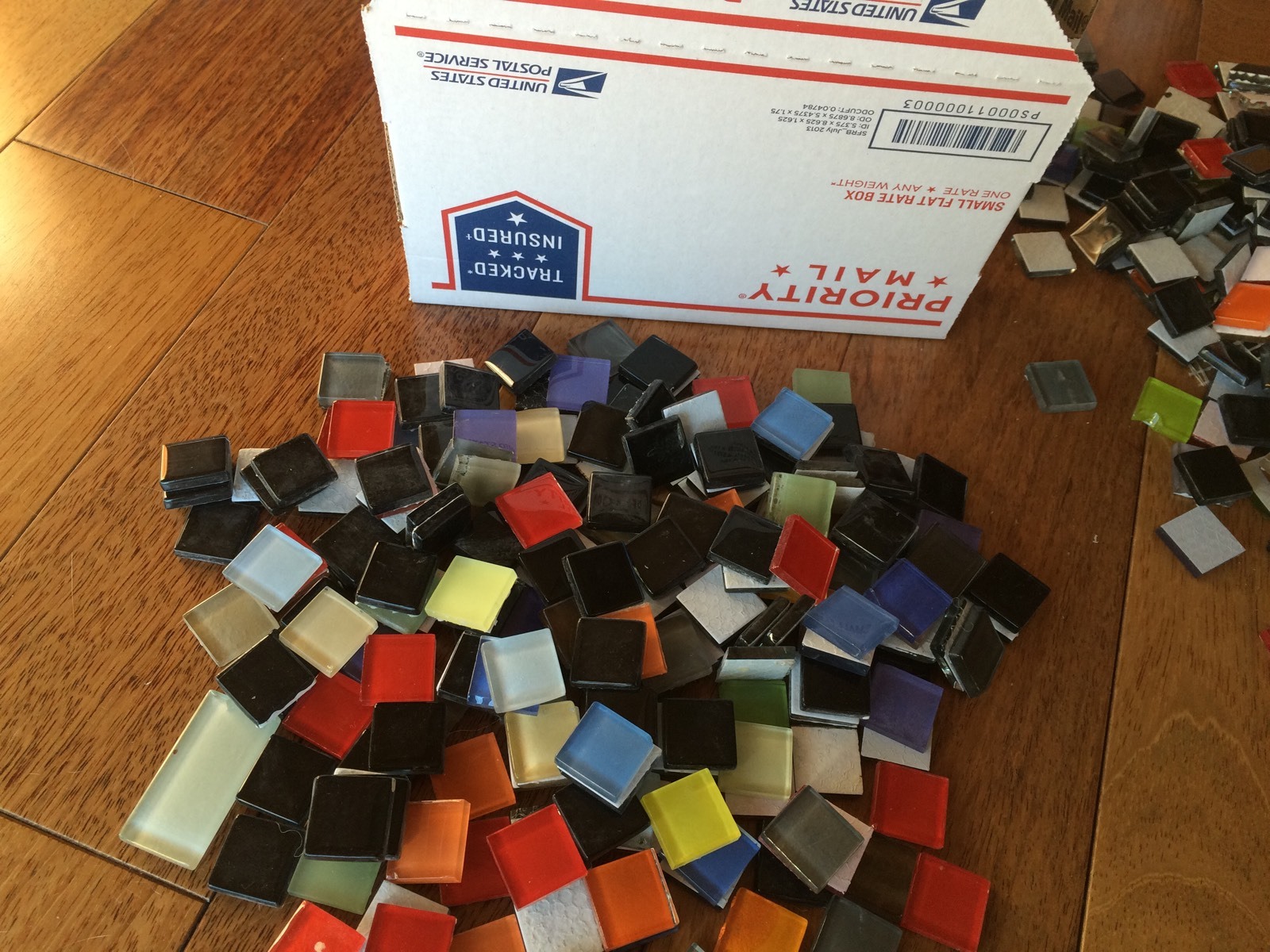 Loose mosaic craft tiles Mixed Color About 250 tiles per bag
