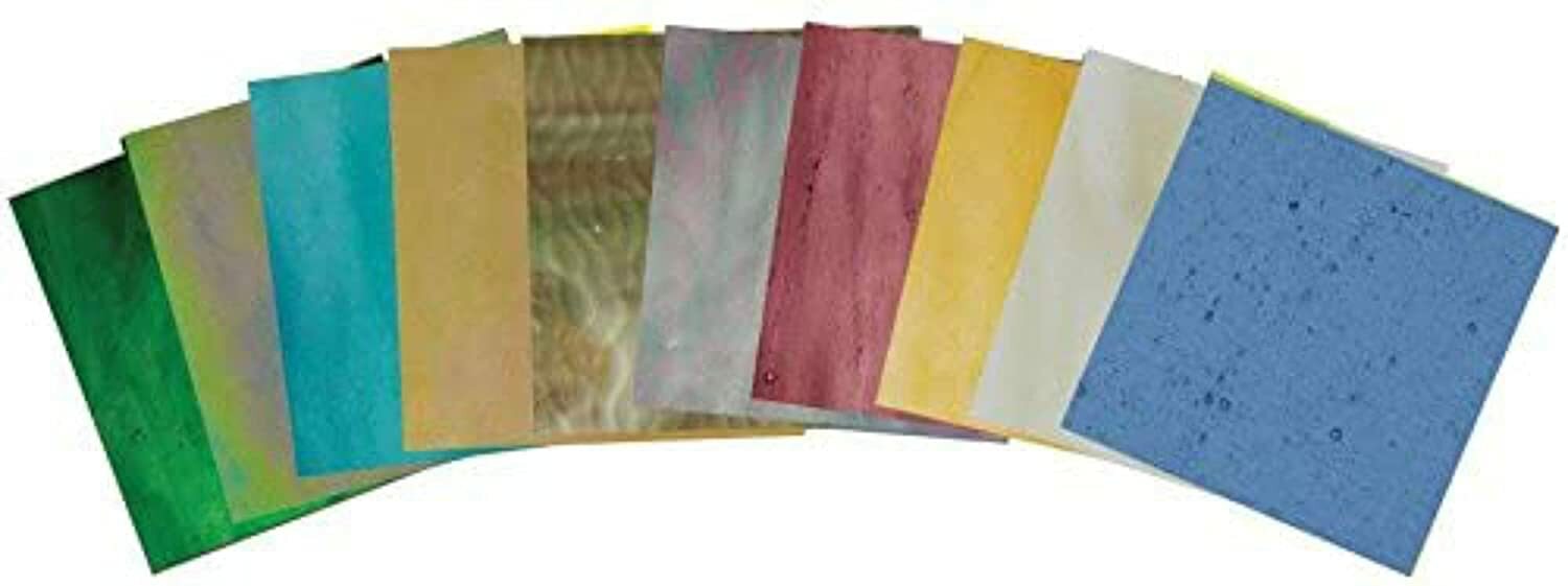 Wissmach Stained Glass Variety Pack (10 Sheet: 8″ X 10″) by BiNARi Glass Studio