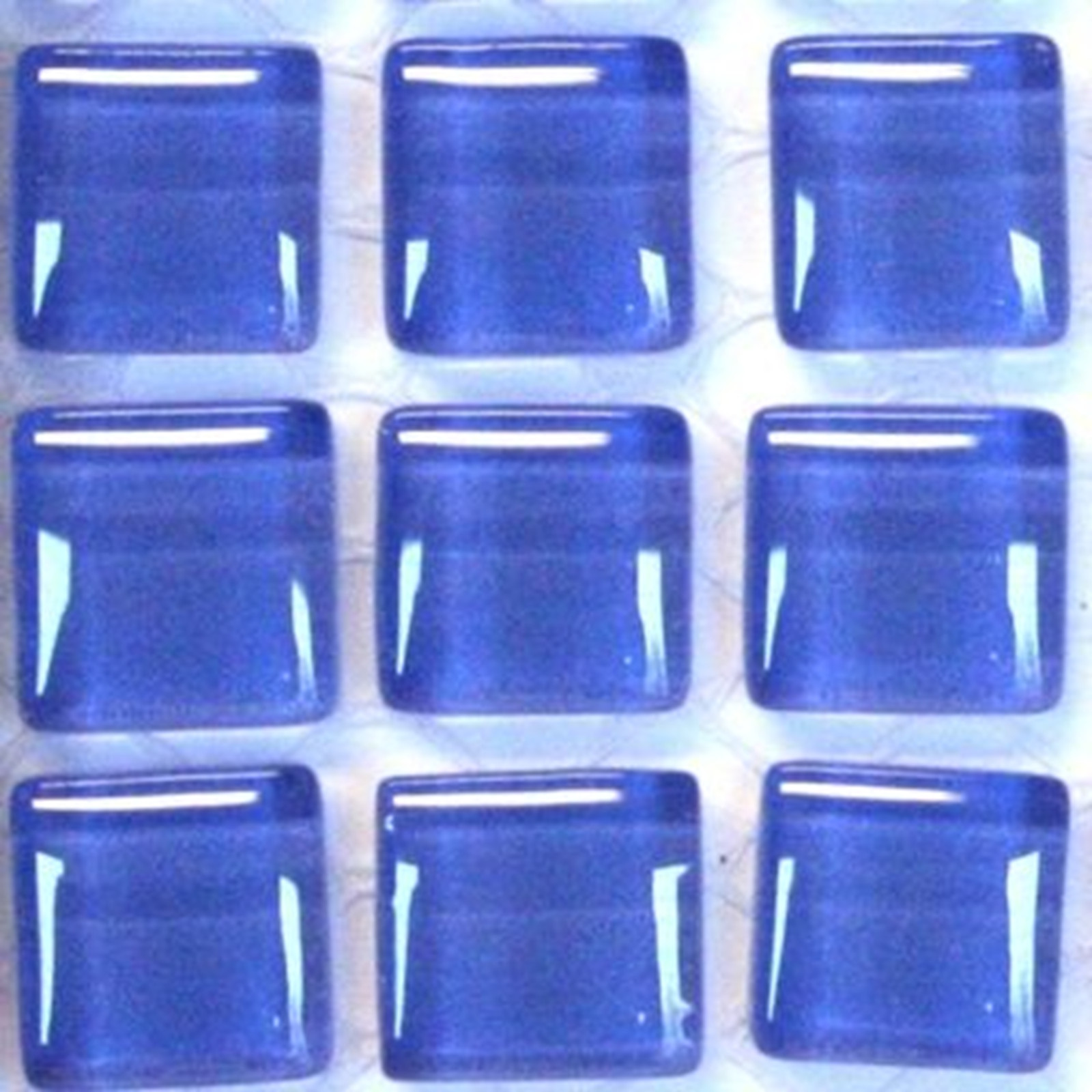 Sky Blue Glass Mosaic Tile Pieces – 50 Tiles – 3/8 inch – Mixed Media Art