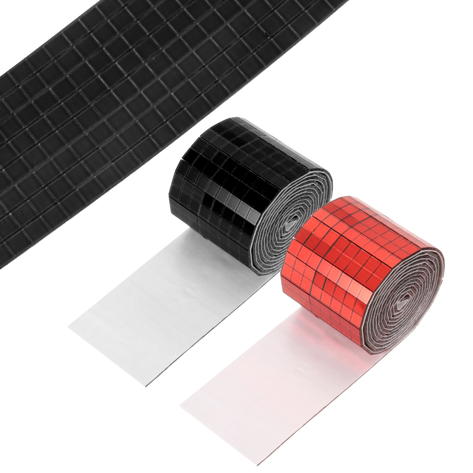 5x5mm Self Adhesive Mirrors Mosaic Tiles, 3840 Pcs Mosaic Sticker, Red Black