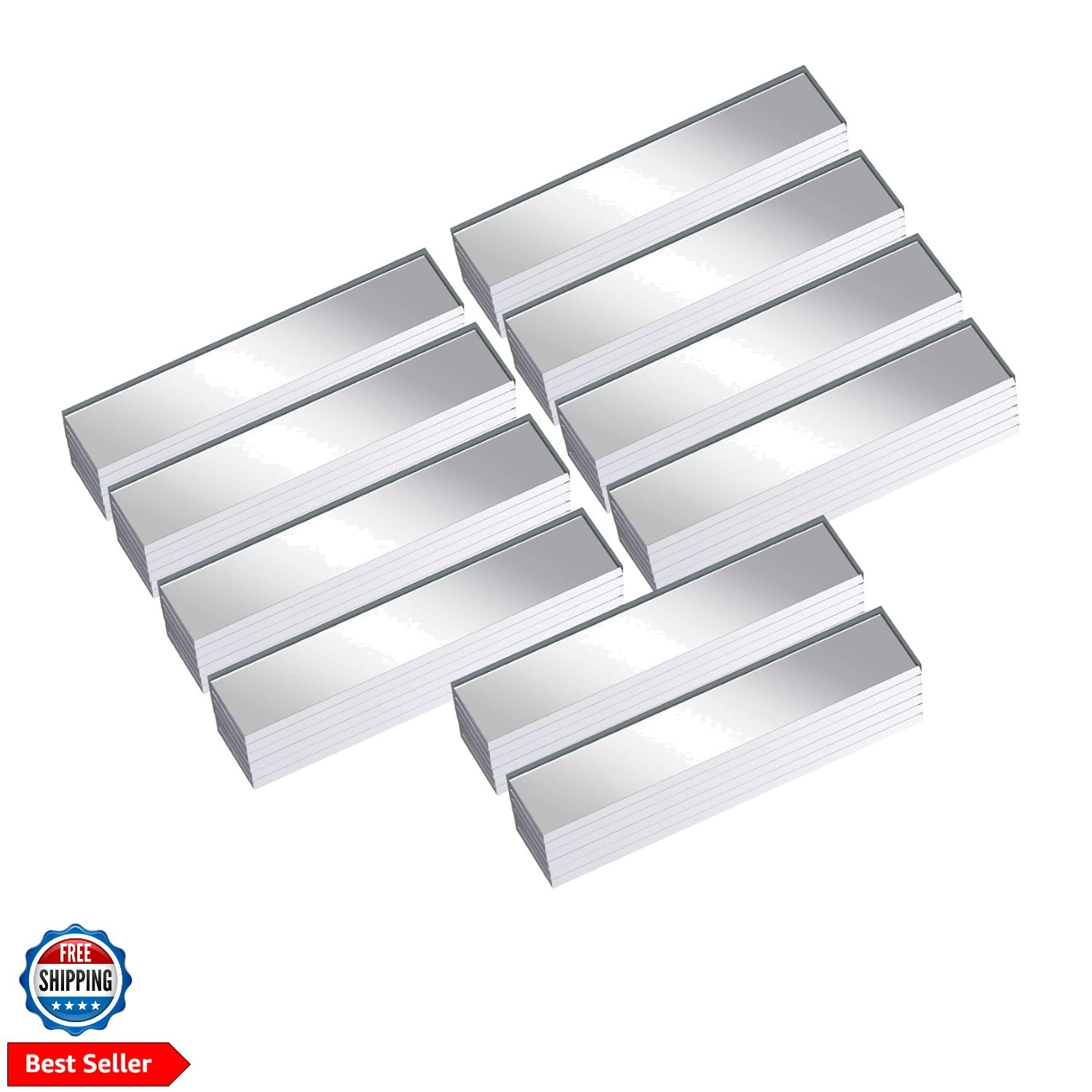 100 Pieces Mirrors Mosaic Tile 3/8 x 2 Inch Rectangular Small Mosaic Mirrors …