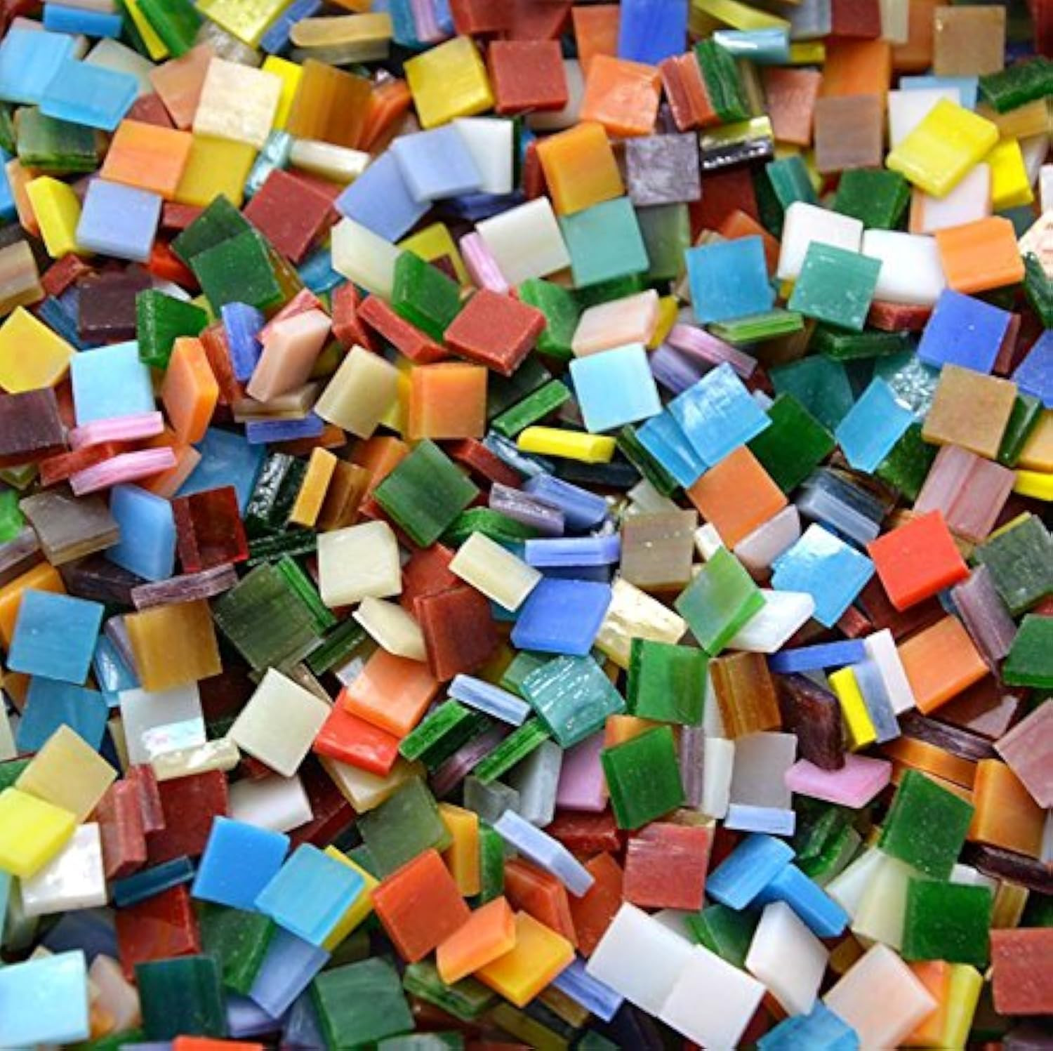800 Pieces Mosaic Tiles Stained Glass – Assorted Colors for Art Craft and Home D