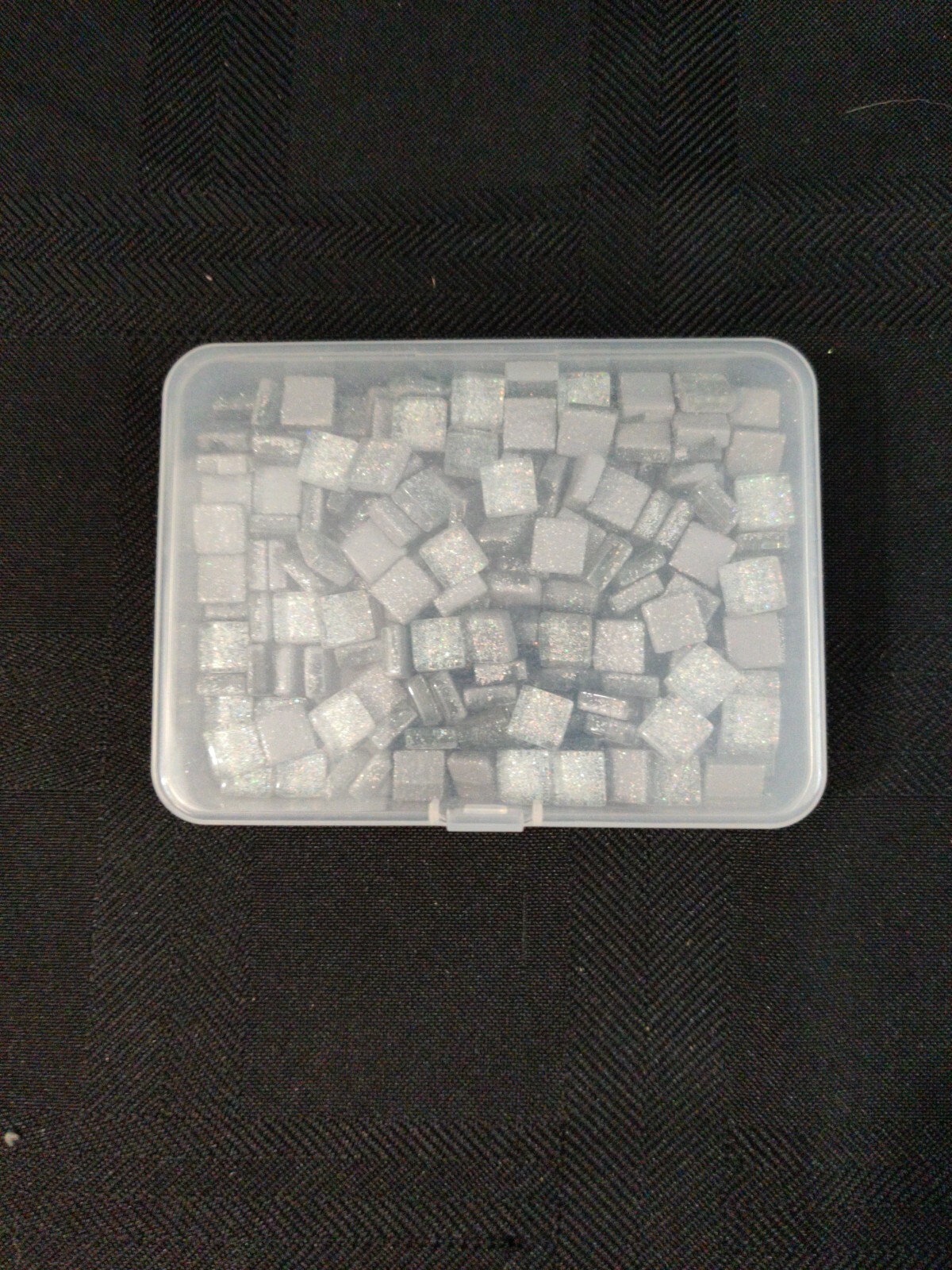 1×1 Cm Glass Mosaic Tiles Silver Gray Color