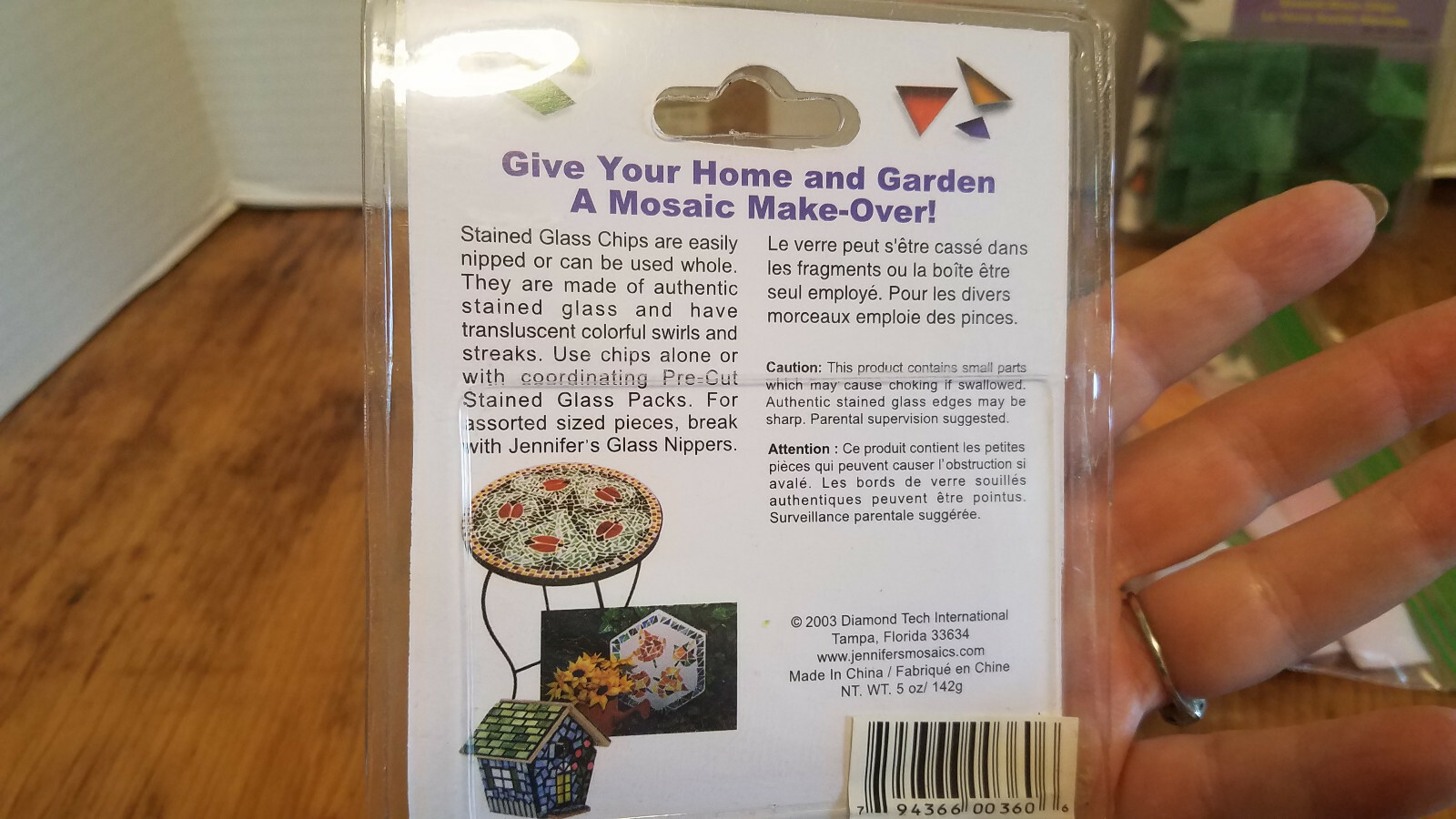 Lot of 1.5 pounds Jennifer’s Mosaic Stained Glass Chips Tile 3/4″ squares