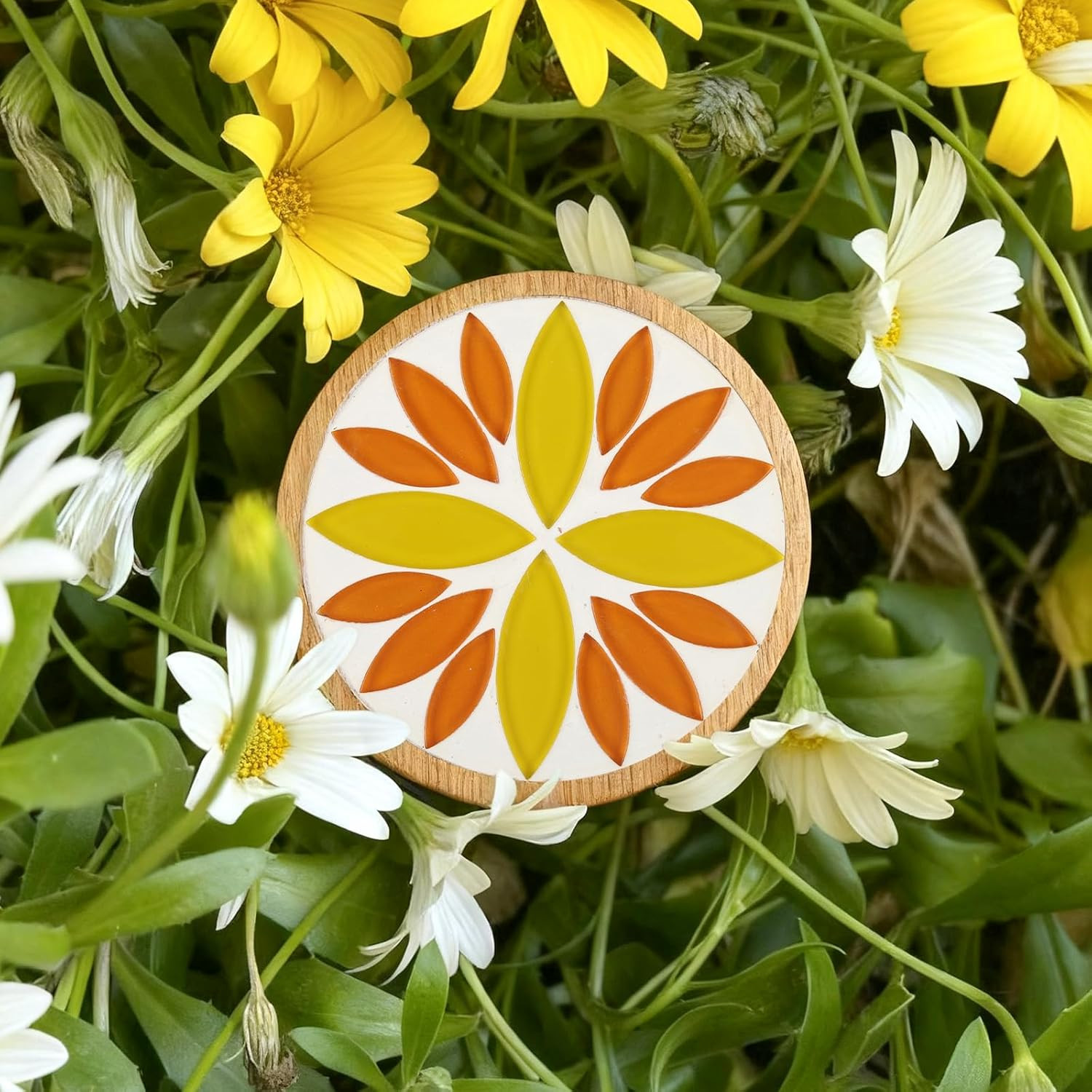 Yellow Leaf Mosaic Tiles for Crafts Bulk,200g Petal Mosaic Glass Pieces,Flower G