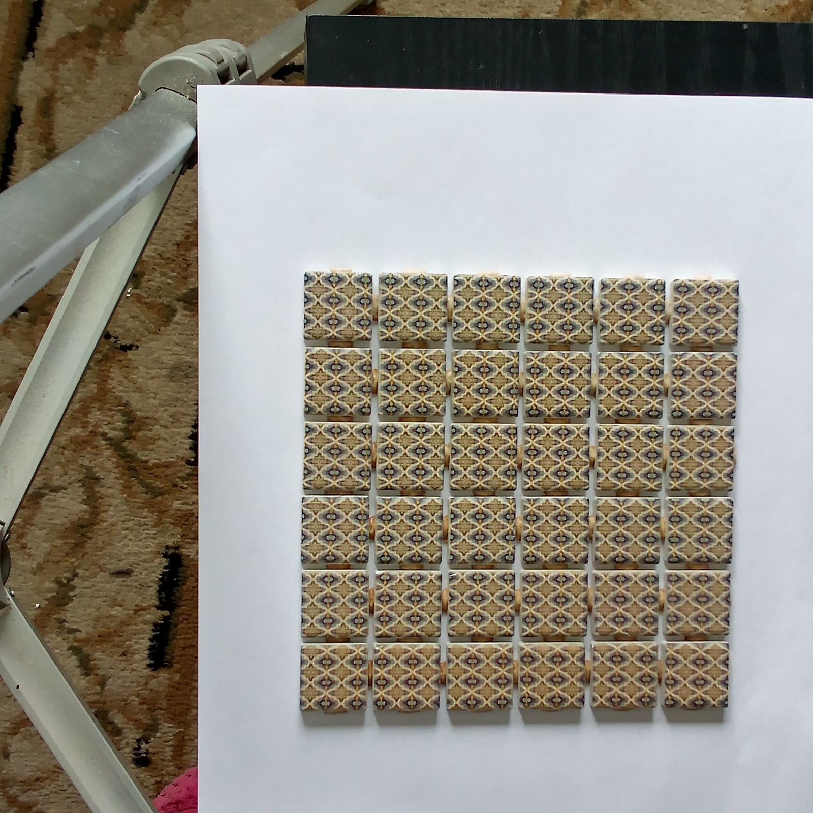 Mosaic Tile – 16/1 Inch Square Pieces-Craft- teal/blue