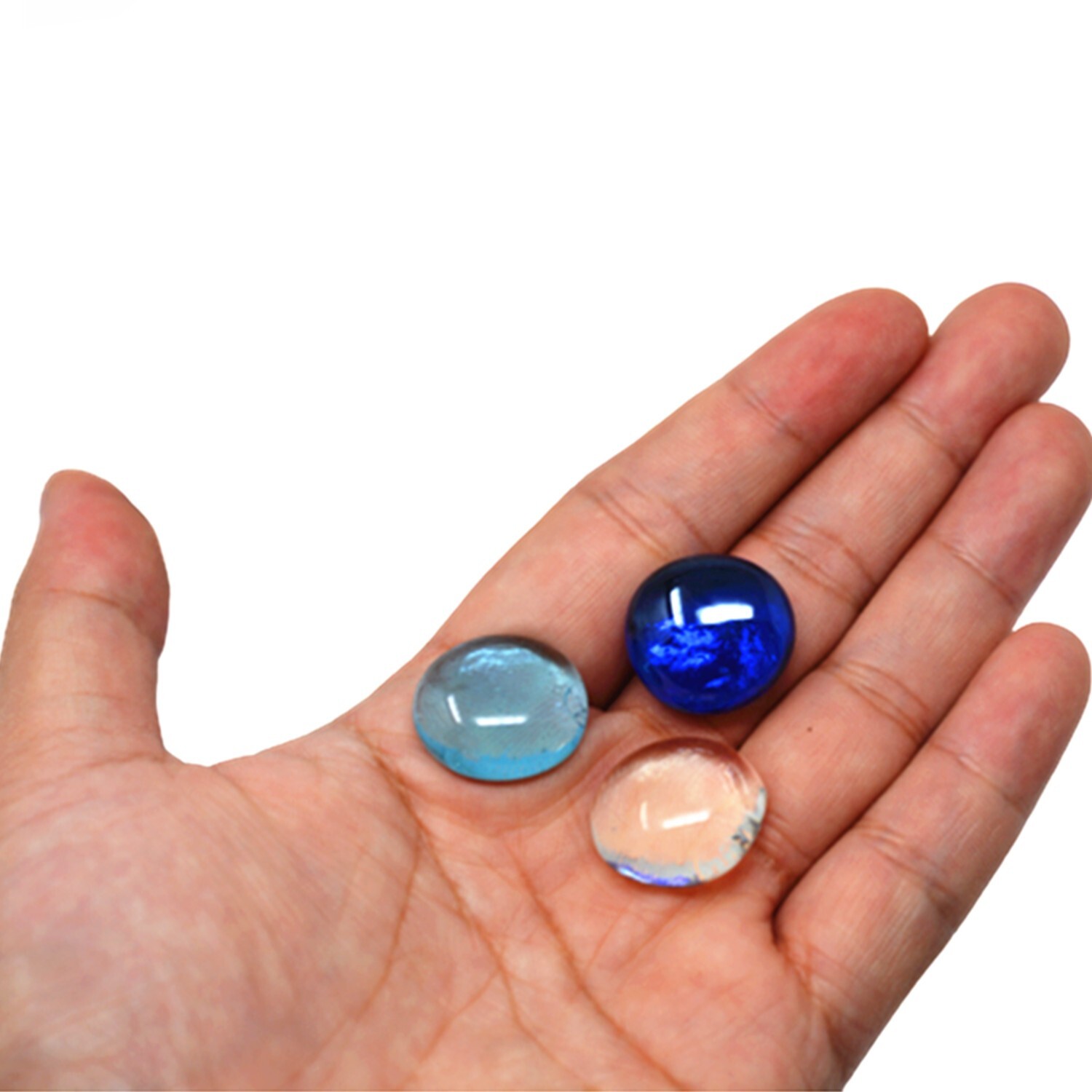 1200 Pcs Mixed Color Glass Gem, Pebbles, Mosaic Tile, Marbles Vase Filler (12LB)