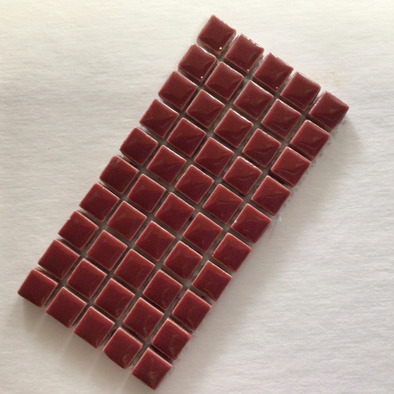 Merlot Ceramic Mosaic Tiles – 3/8 inch – 50 Tiles – 10 mm – Arts and Craft