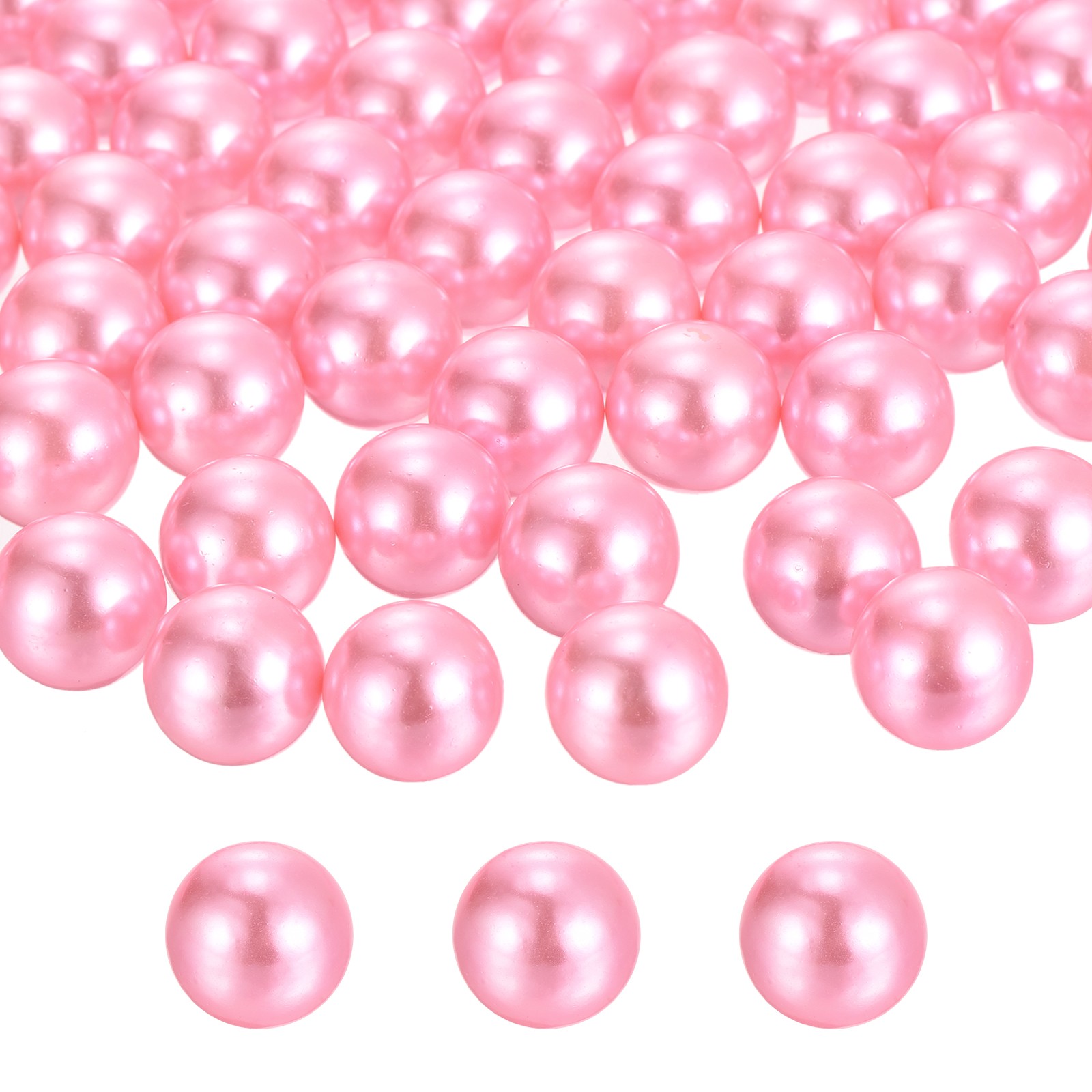 100pcs 18mm Pink Pearl Beads ABS Faux Pearls 300g Ornament Vase Fillers