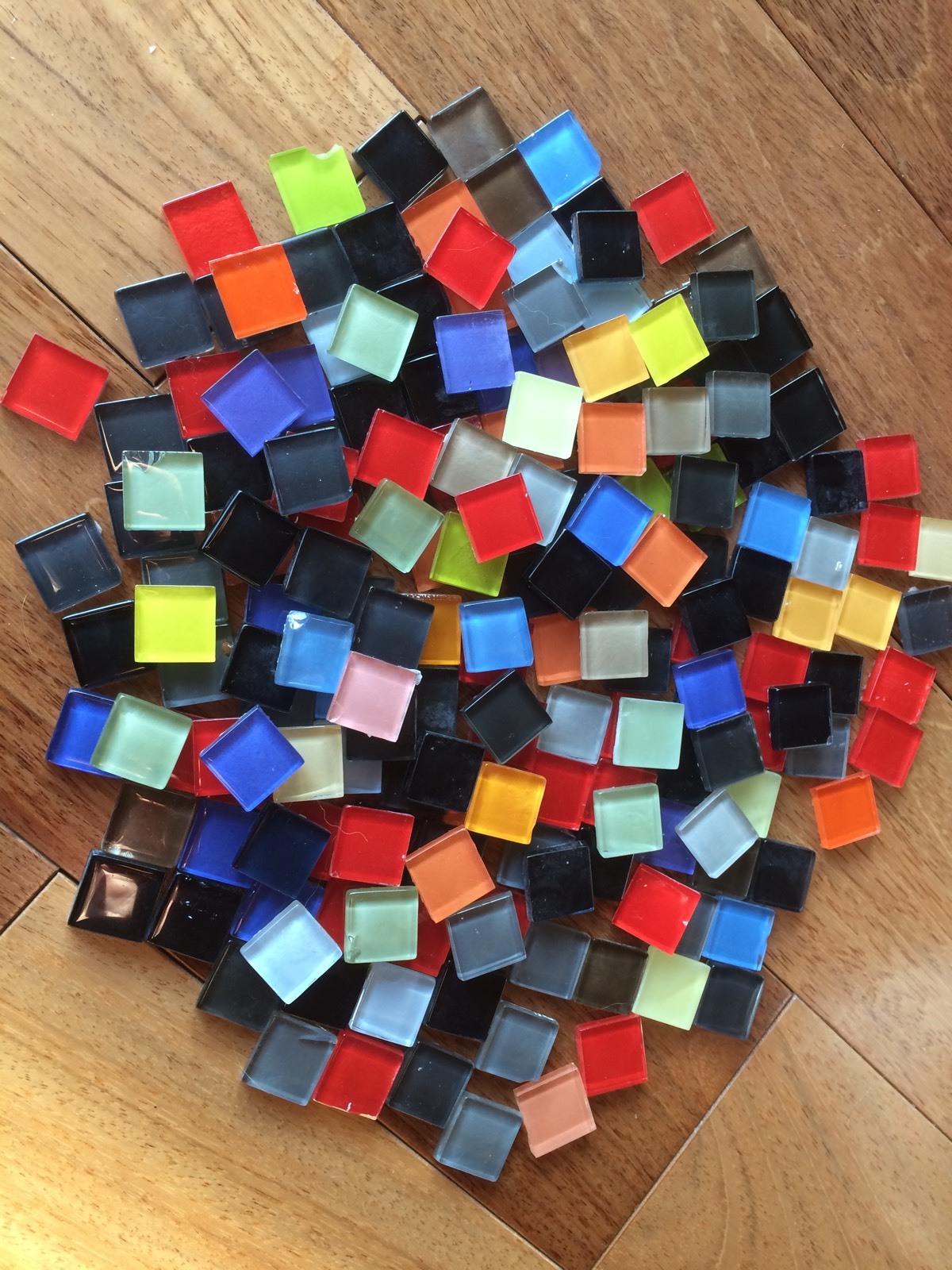 Loose mosaic craft tiles Mixed Color About 250 tiles per bag