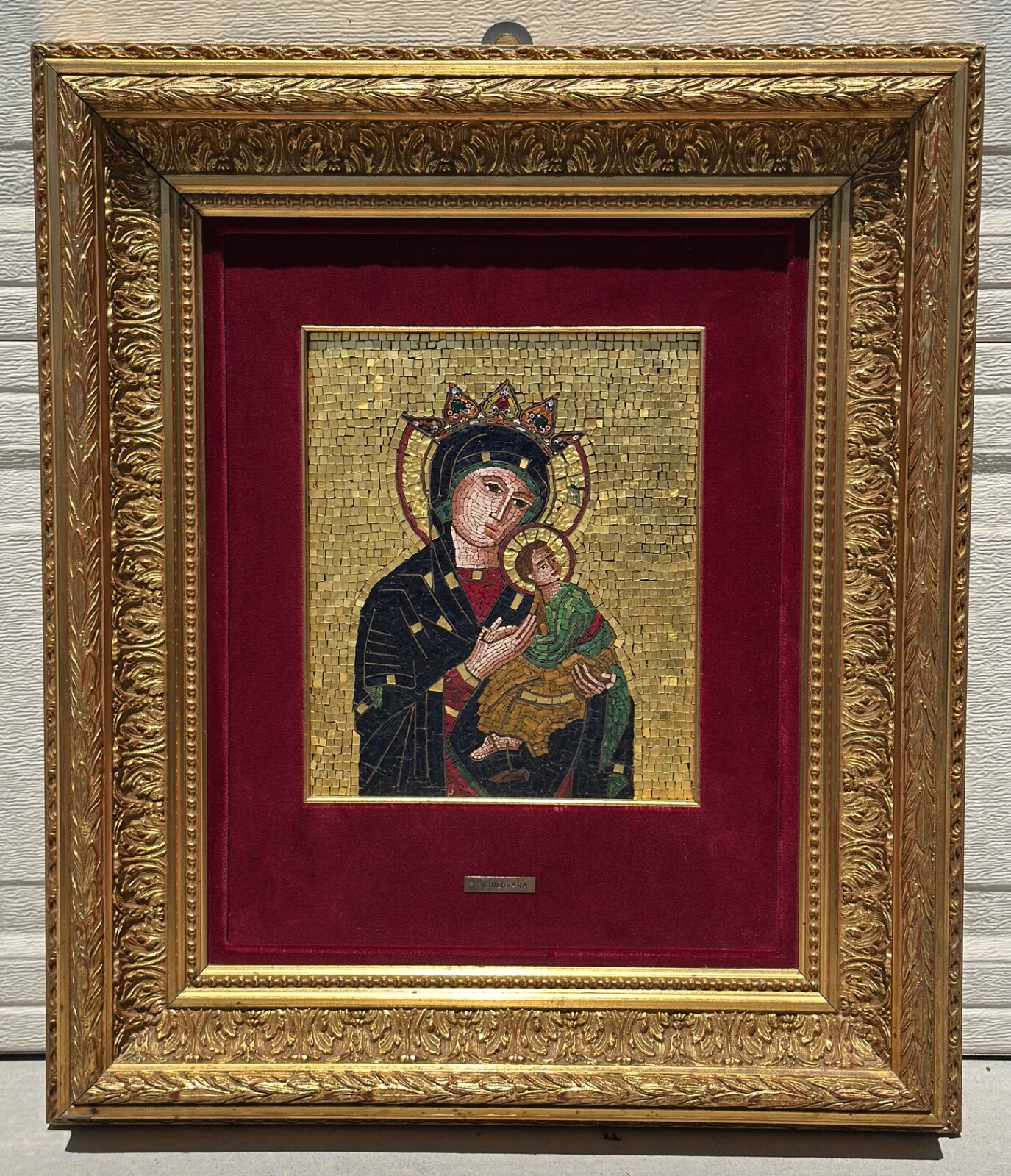 Large Micro-Mosaic panel G. Cinquegrana Studio del Mosaico, Vatican 20th C.