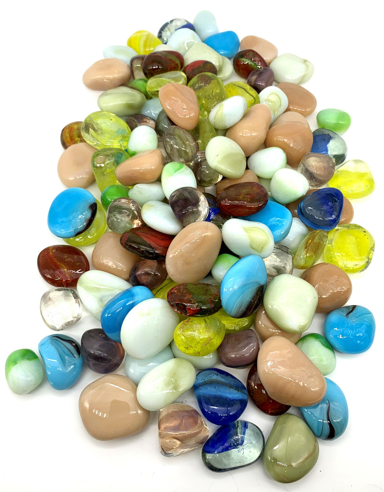 Glass Filler Stones Mega Marbles Mosaic Glass Gems Vacor Retired! Art Decor Vase