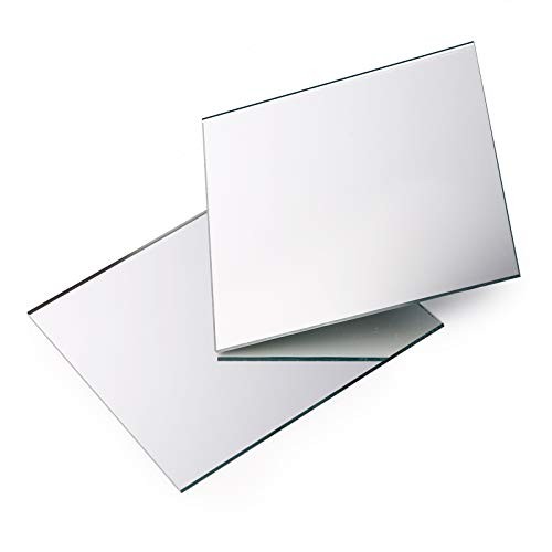 50 Pack Square Glass Mirror Tiles, 4×4 Inch Small Decorative Glass Mirror