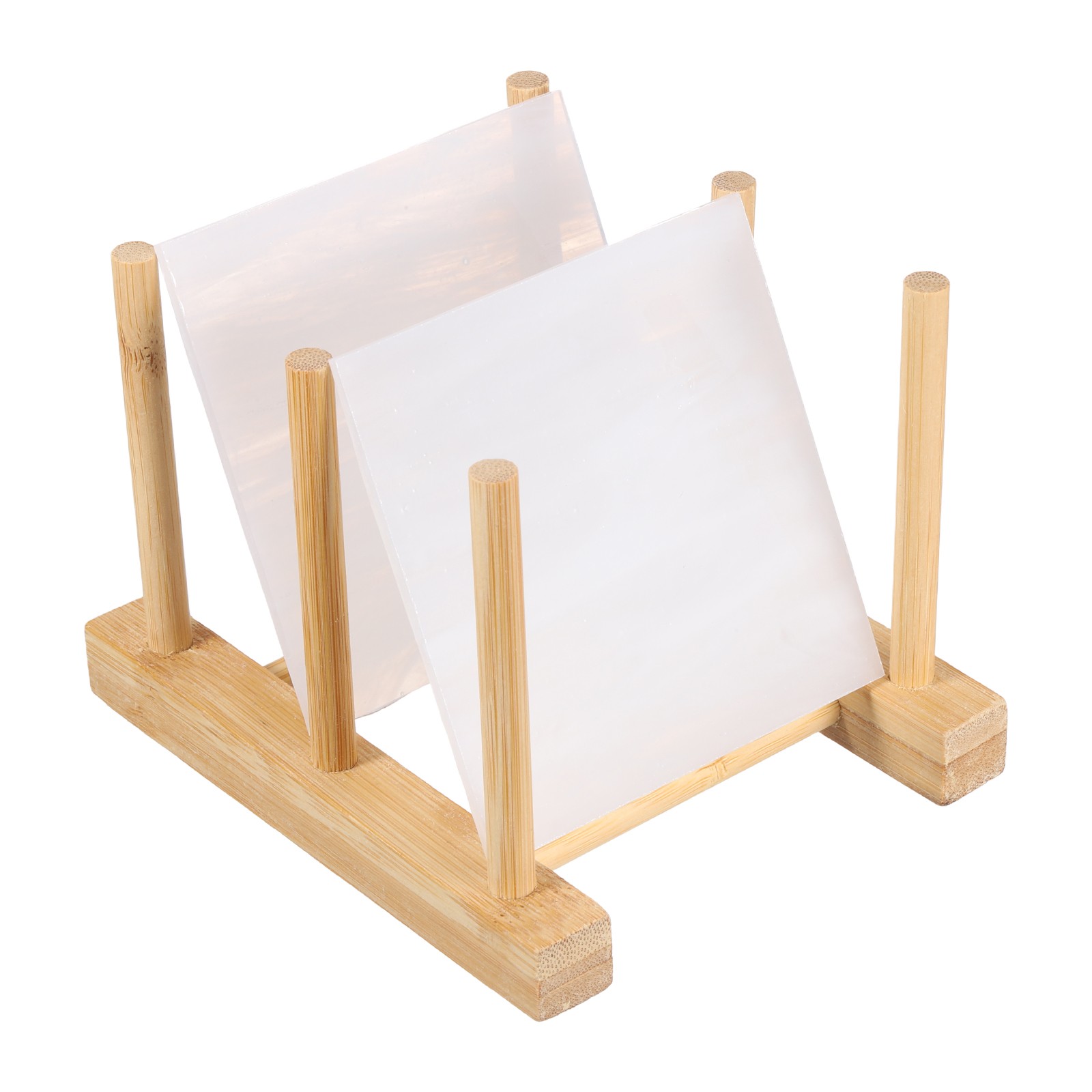 4 x 4 Inch Stained Glass Sheets, 2 Sheets Transparent Art Glass, Beige
