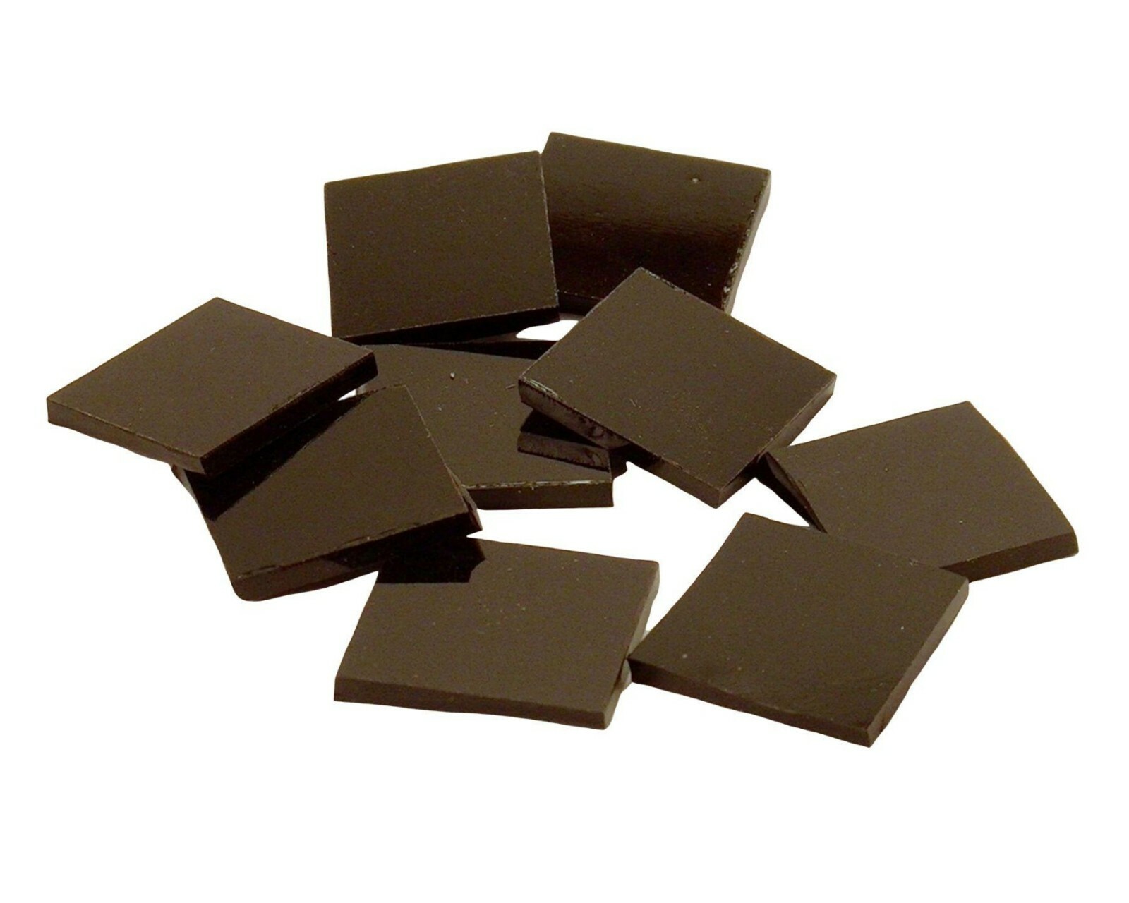 Black Opal Border Rectangles | Fusible 96 | Hand Cut Glass Mosaic Tile Shapes