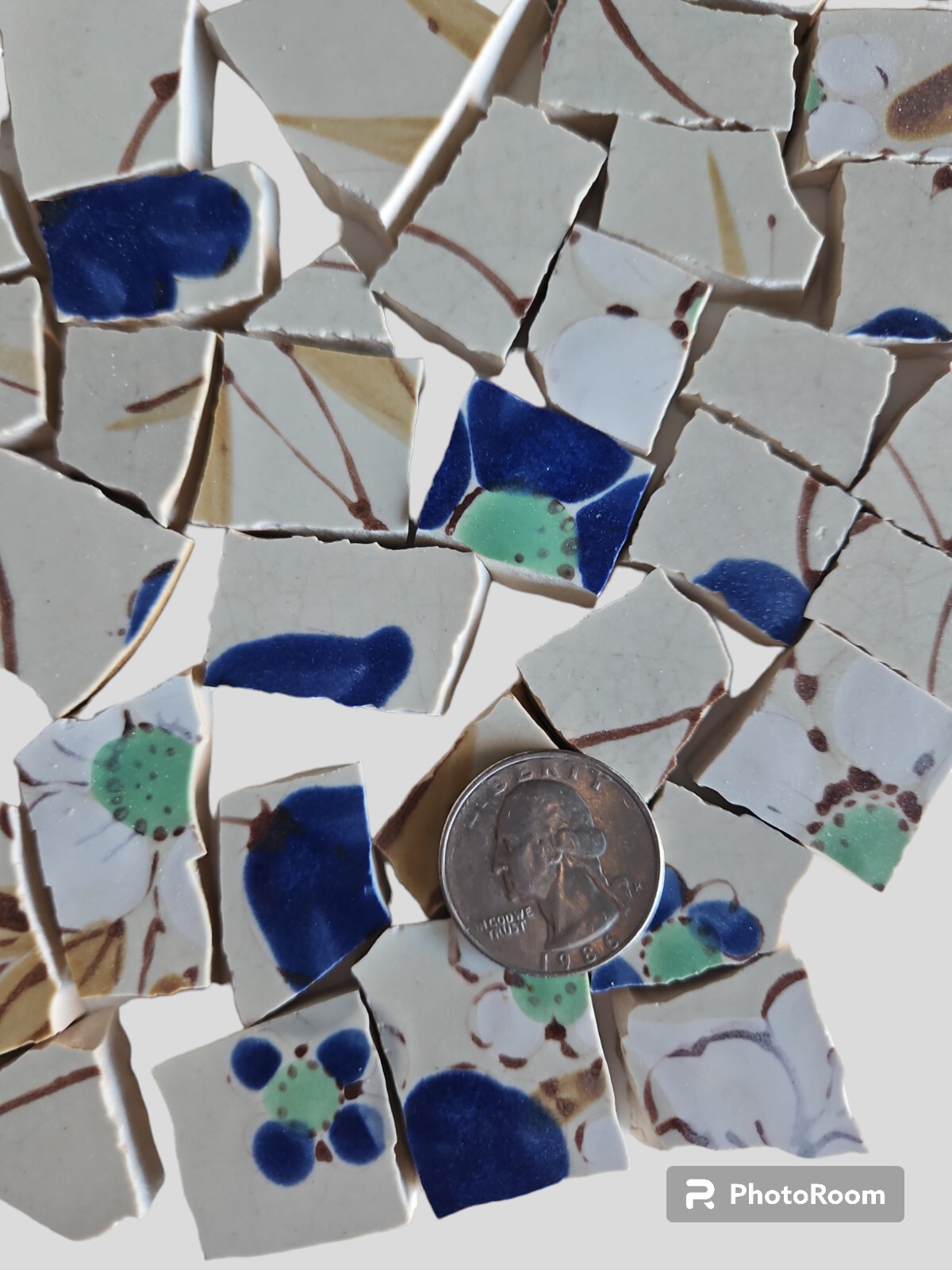 Hand-cut Broken Stoneware China For Mosaic Crafts