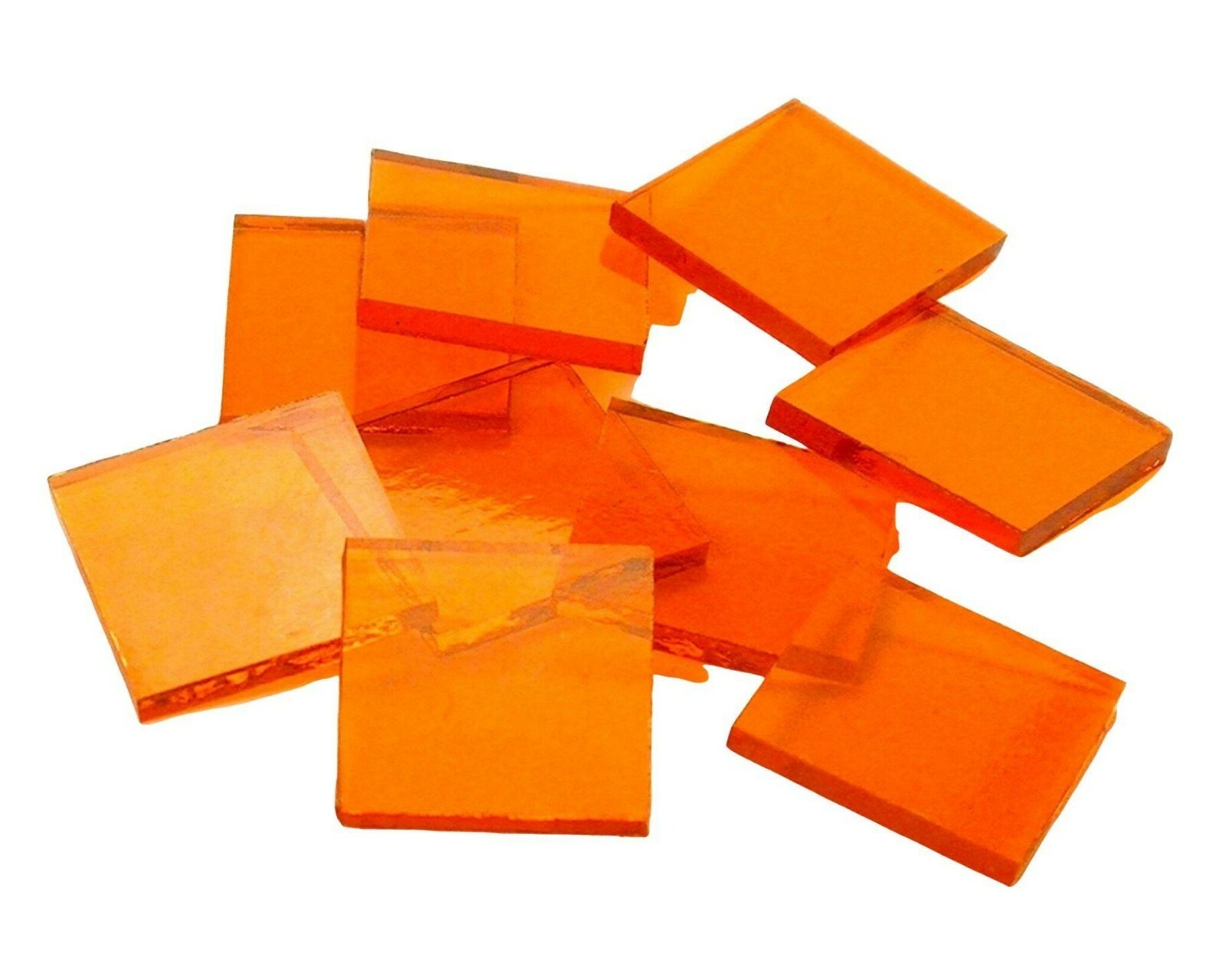 Orange Smooth Cathedral Border Rectangle | Fusible 96 | Mosaic Glass Tile Shape