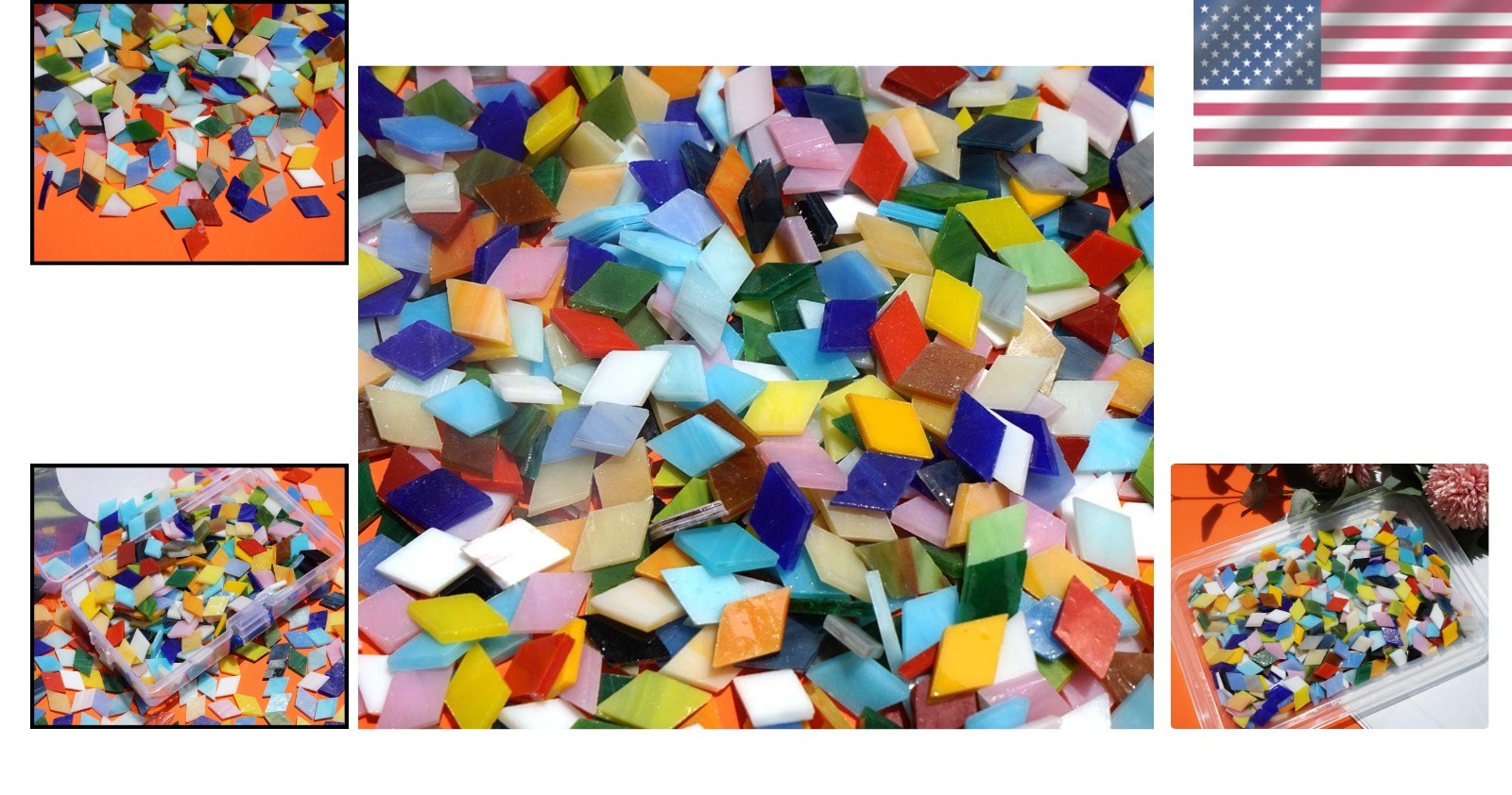500g Mixed Bright Diamond Mosaic Tiles – Ideal for Crafting & Decor Projects