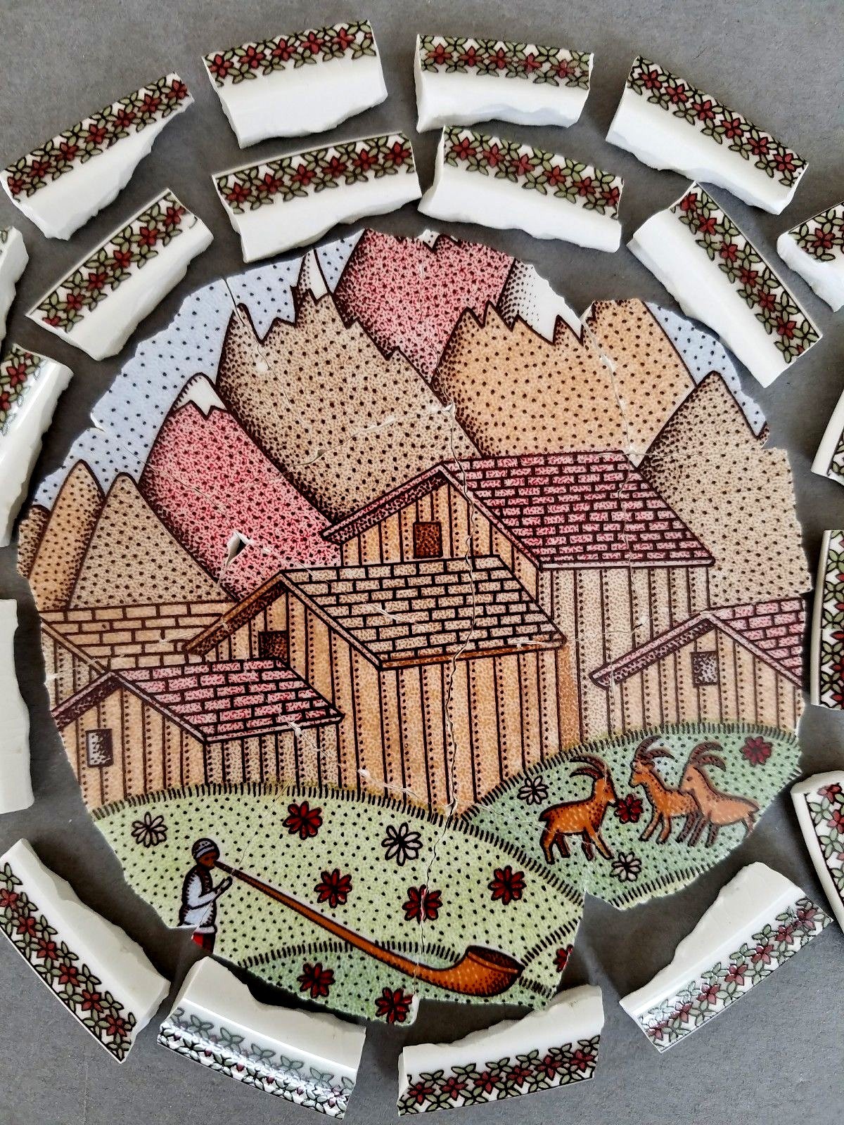 Mosaic Tiles + Focals ~ Alpine Village Gien France Alpestre